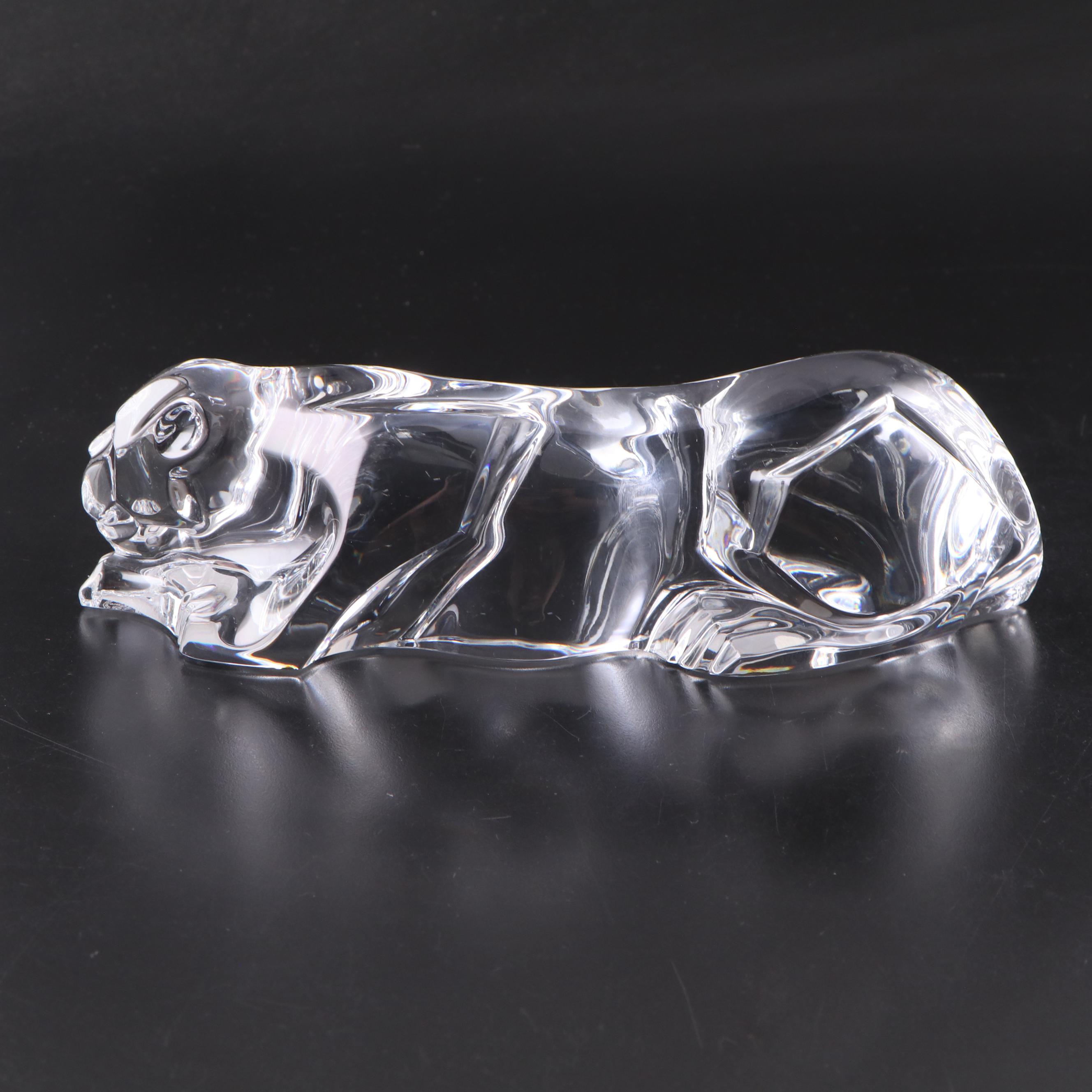 Baccarat "Stalking Panther" Crystal Figurine