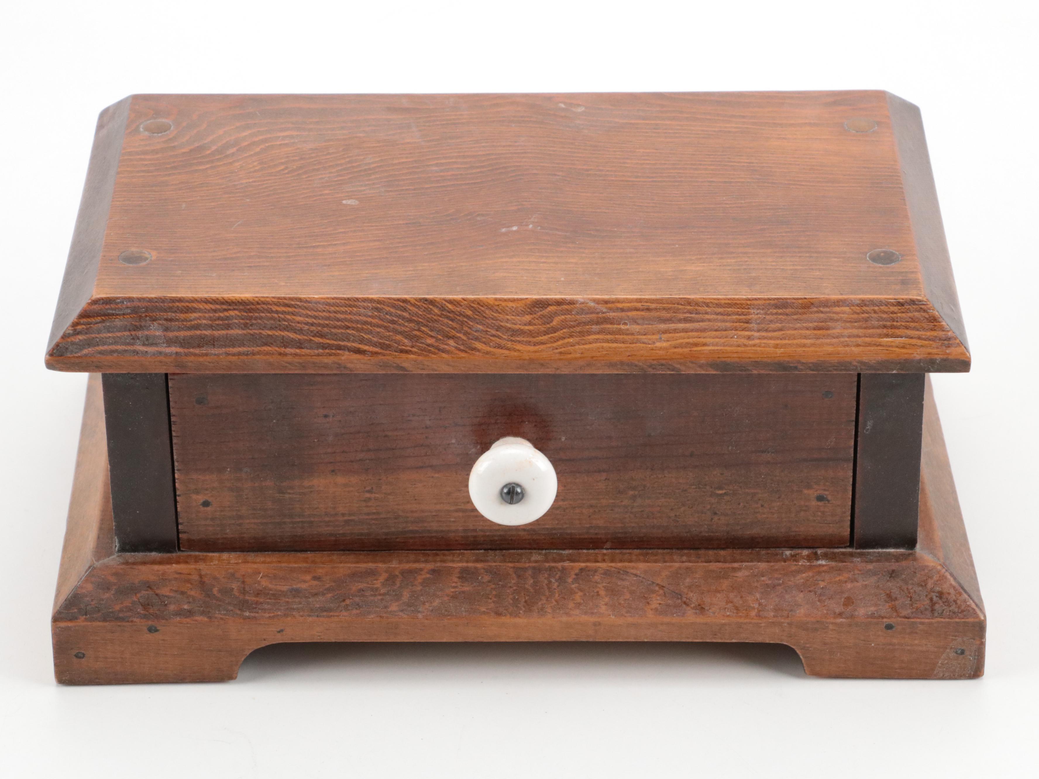 Handmade Wooden Keepsake Boxes with Ceramic Knobs