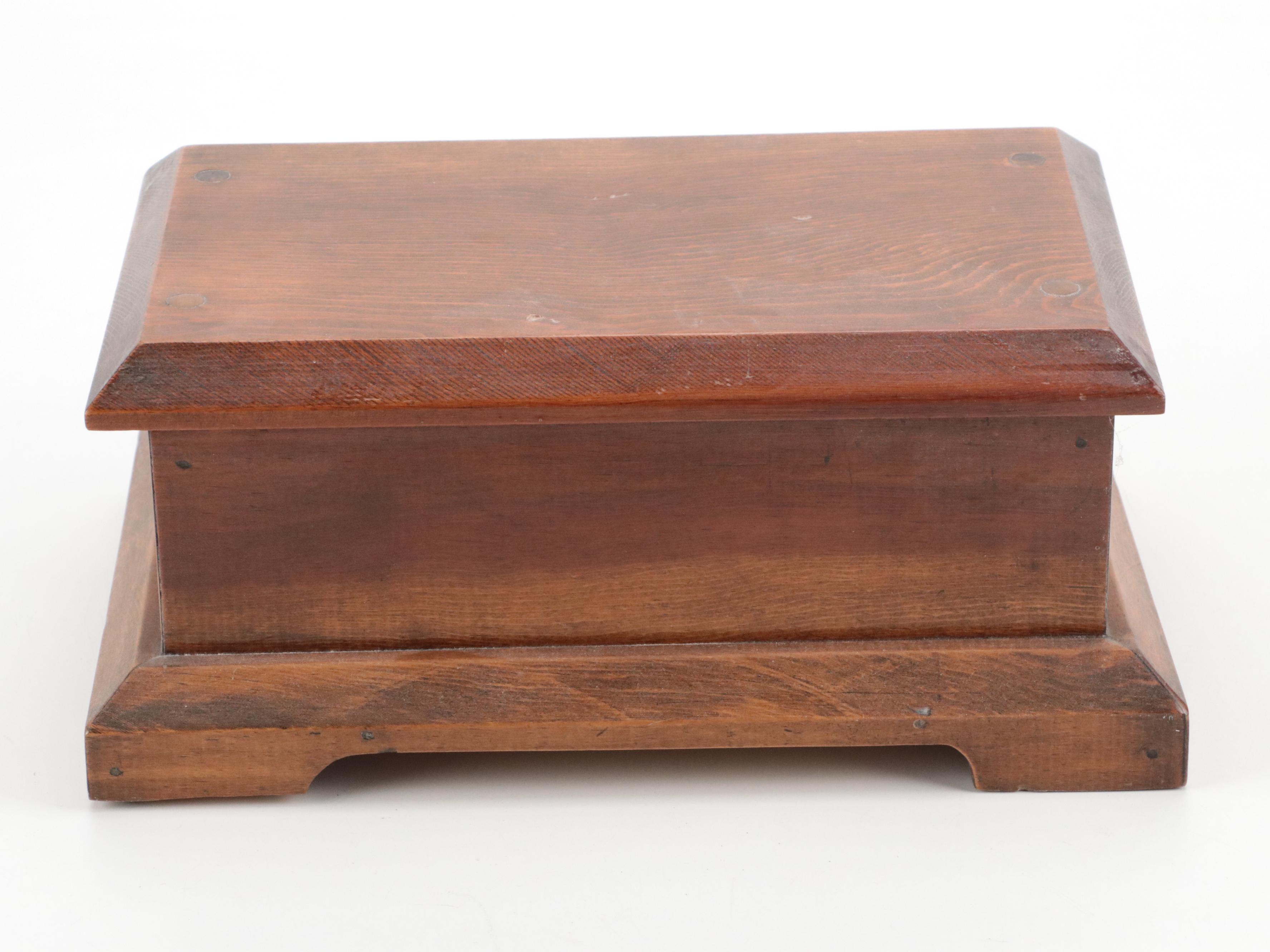 Handmade Wooden Keepsake Boxes with Ceramic Knobs