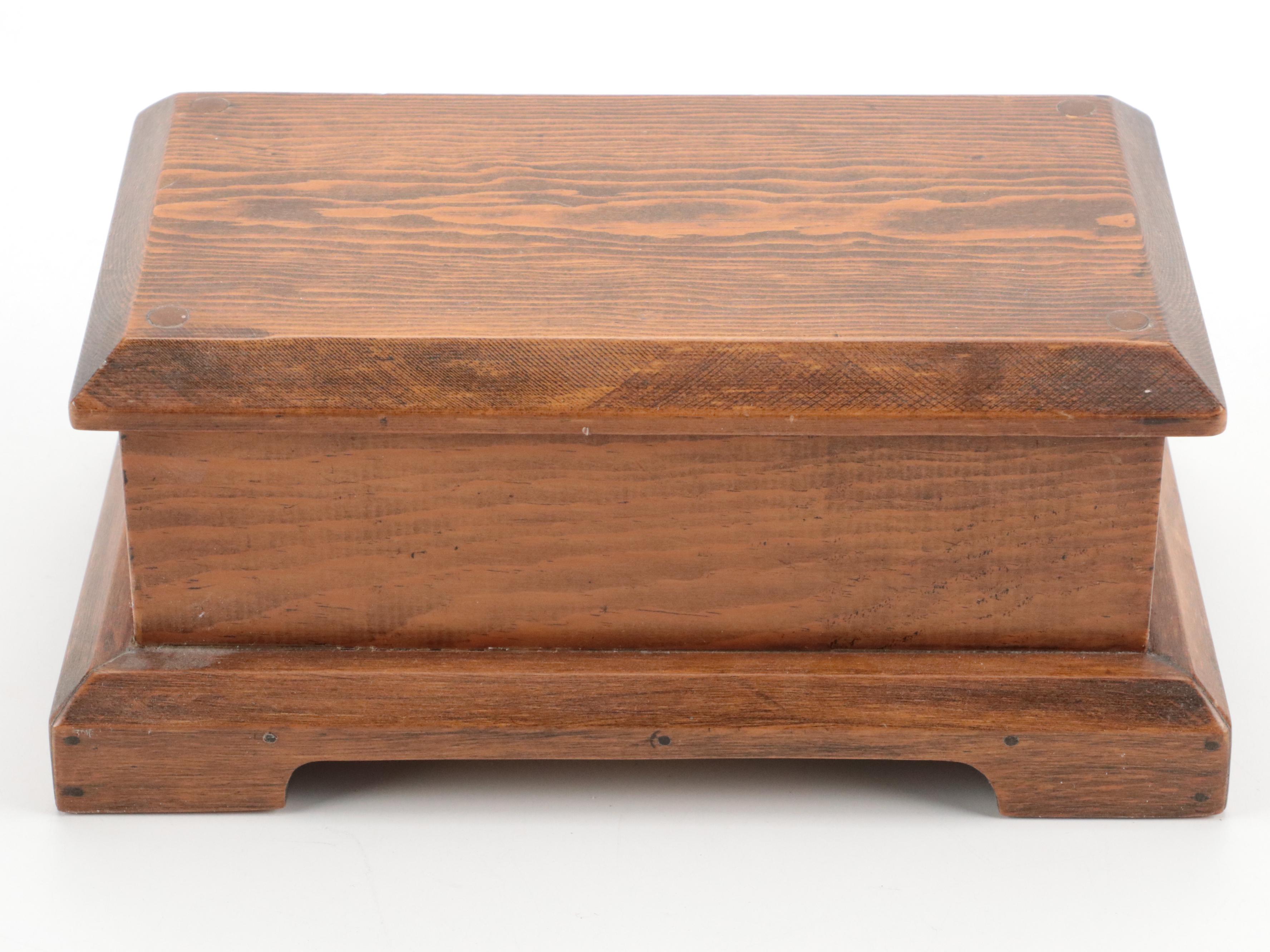 Handmade Wooden Keepsake Boxes with Ceramic Knobs