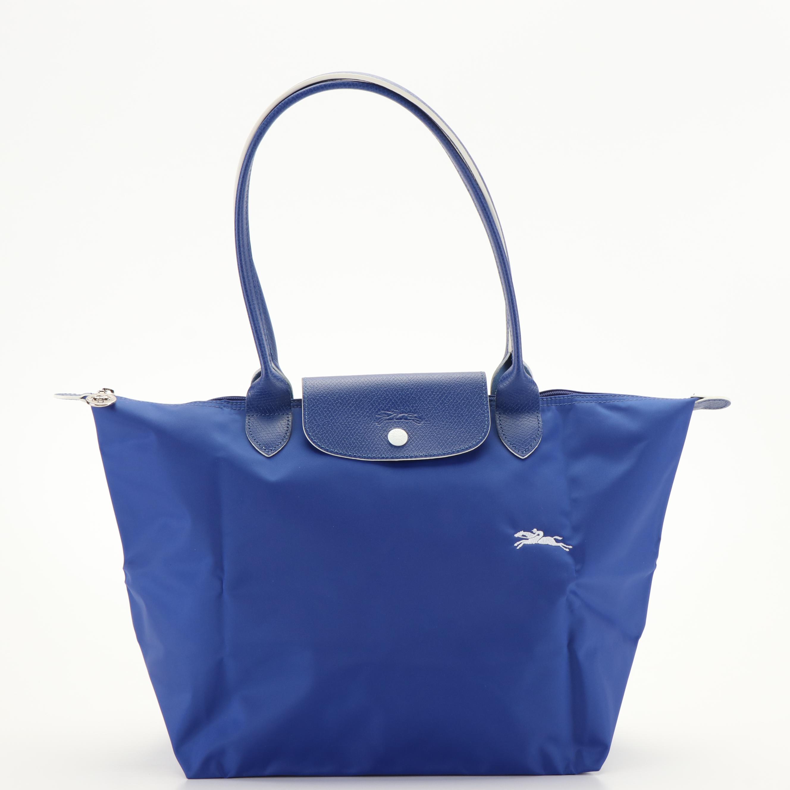 Longchamp Le Pliage Club Tote in Blue Nylon