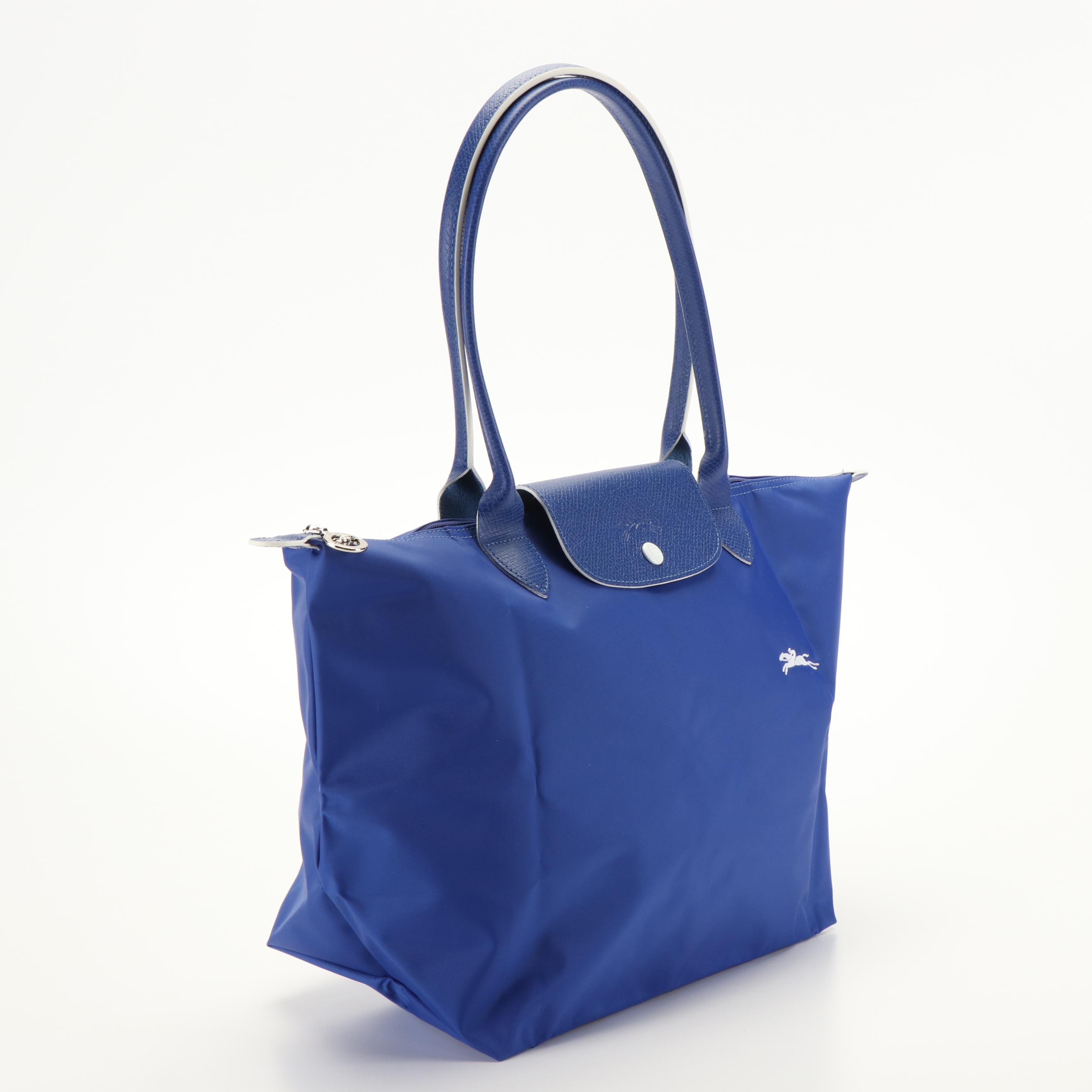 Longchamp Le Pliage Club Tote in Blue Nylon