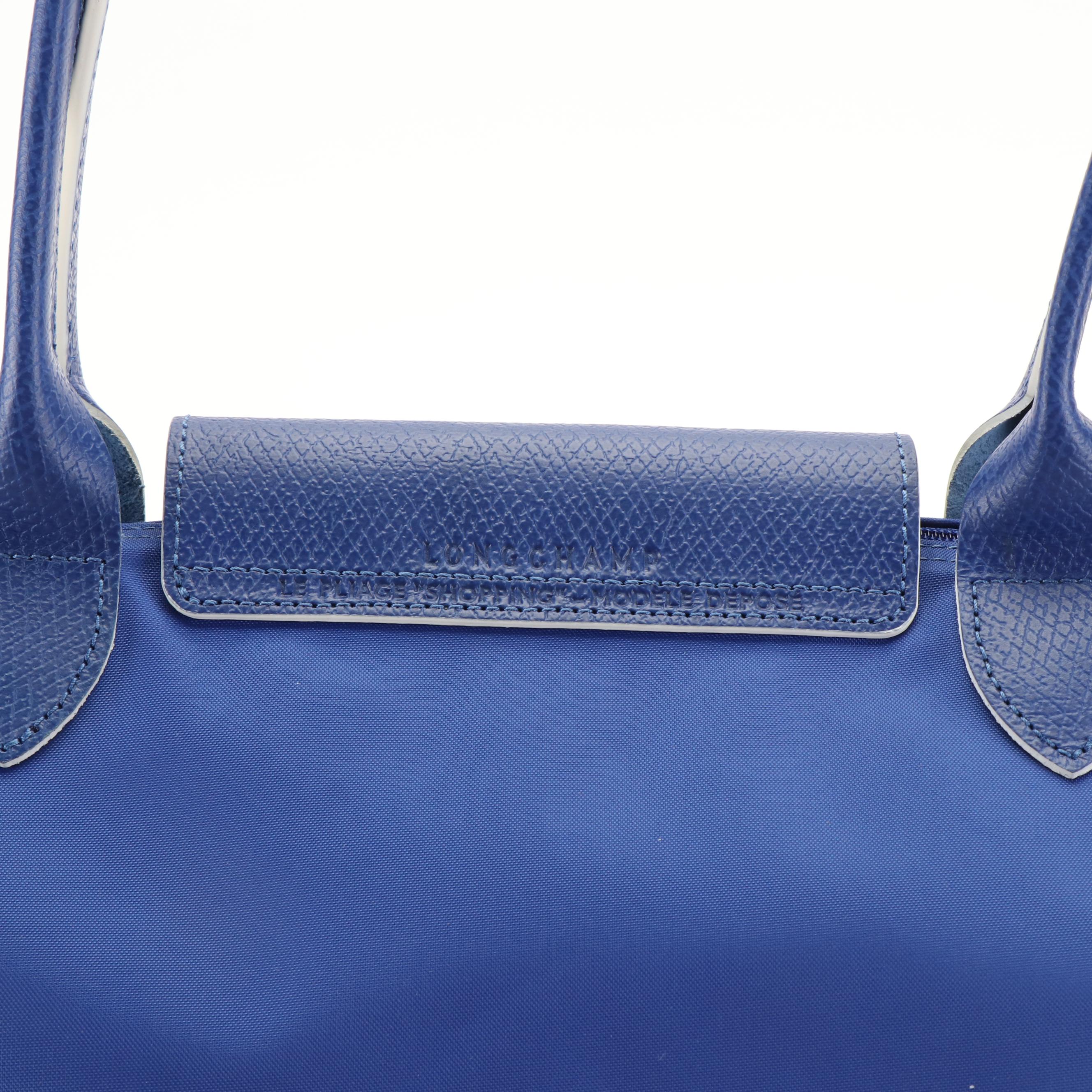 Longchamp Le Pliage Club Tote in Blue Nylon