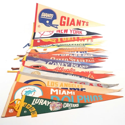 Oakland Athletics, Texas Longhorns, Ohio State Fair, and More Vintage Pennants