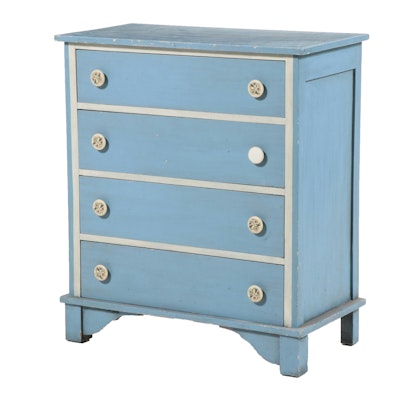Painted Wood Chest of Drawers, Mid-20th Century
