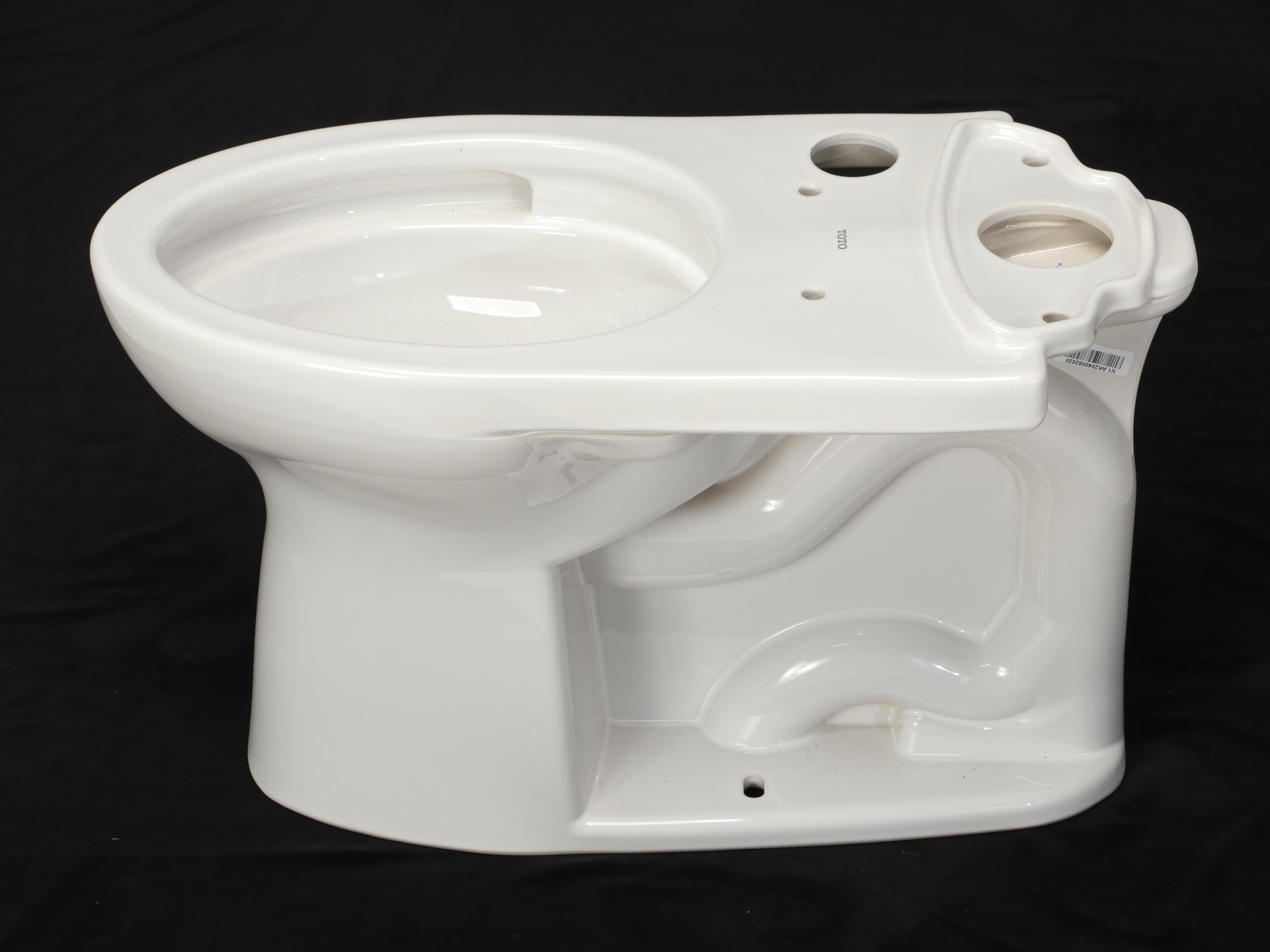 Toto White Porcelain Toilet with Toto Bidet Attachment