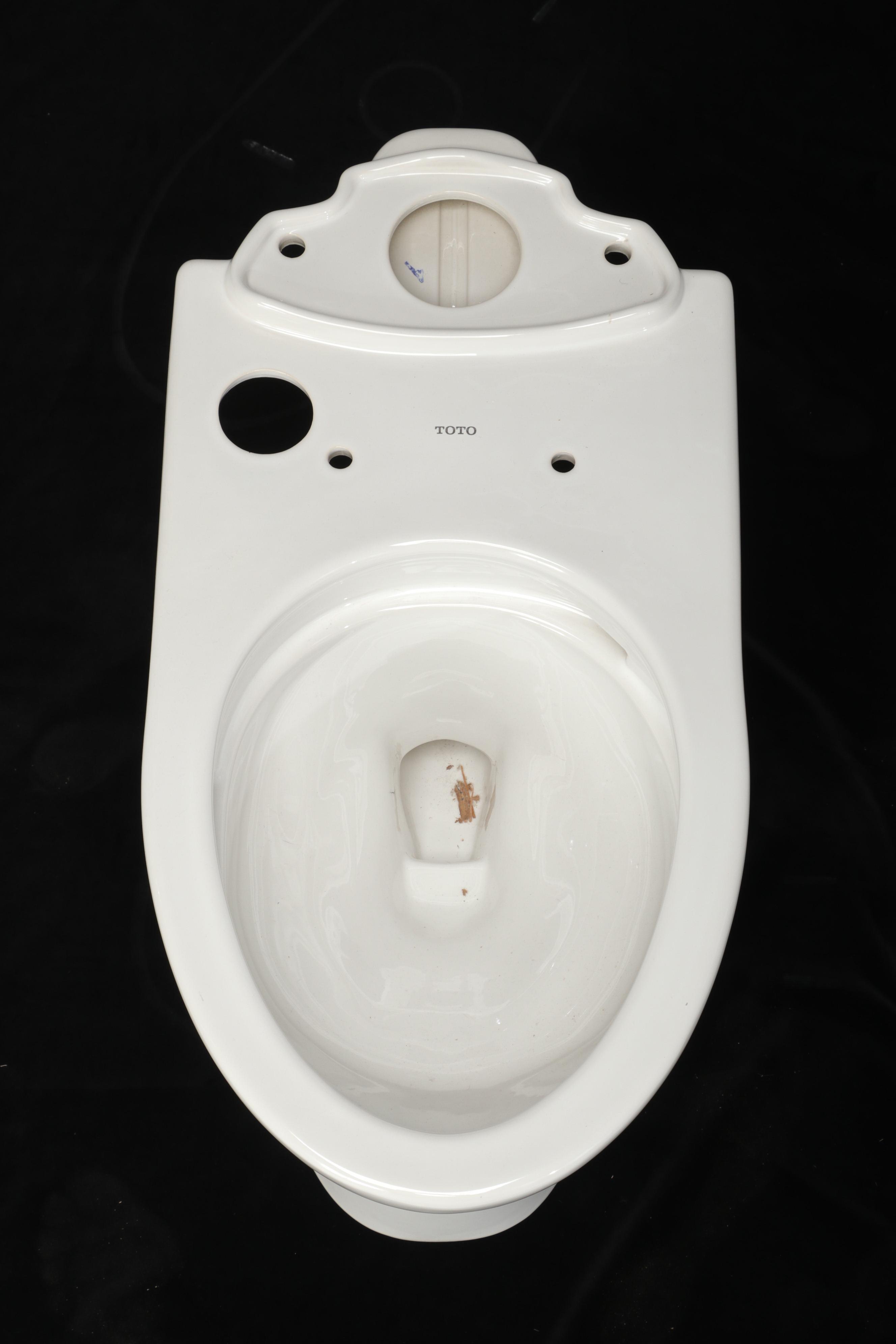 Toto White Porcelain Toilet with Toto Bidet Attachment