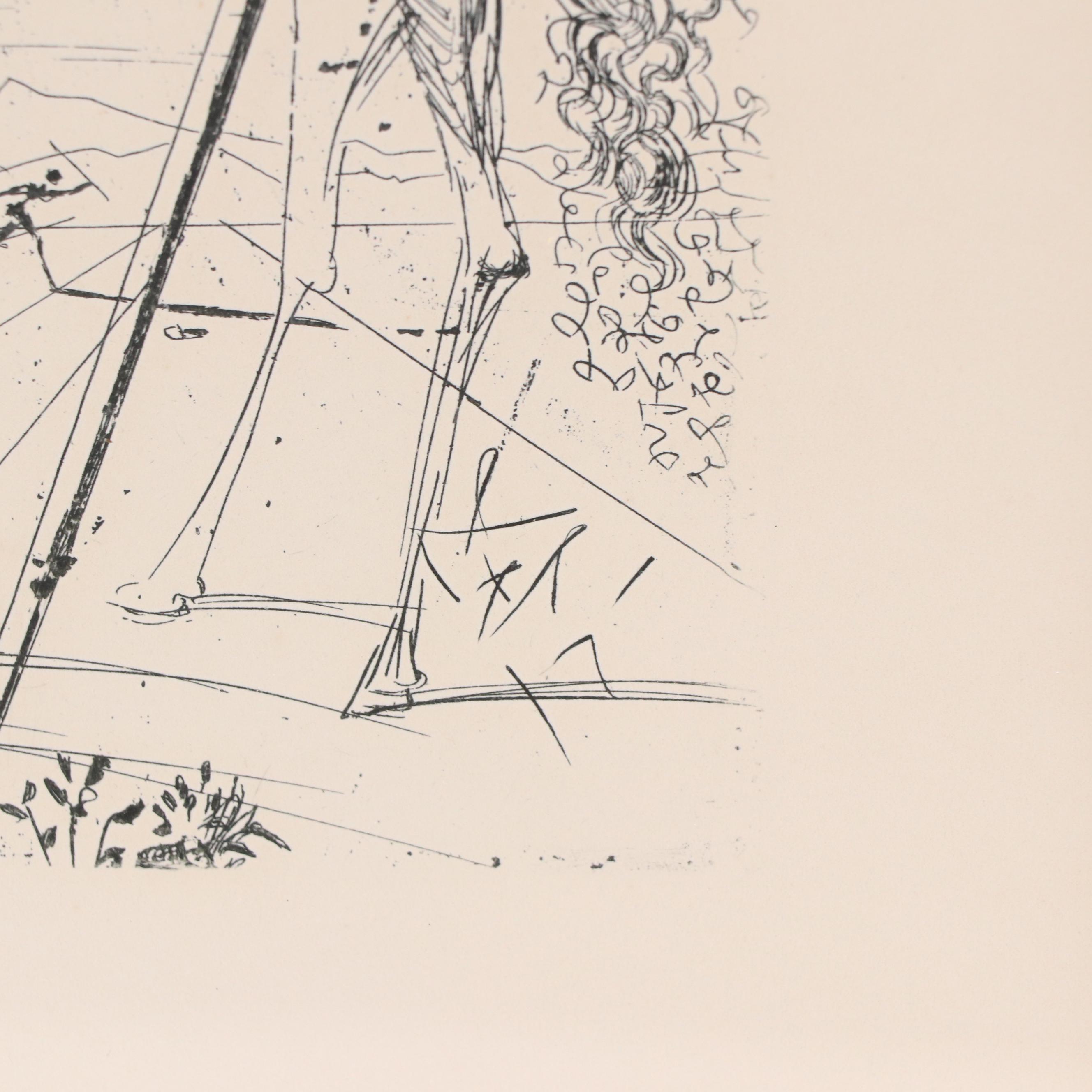 Salvador Dalí Restrike Etching "Don Quixote"