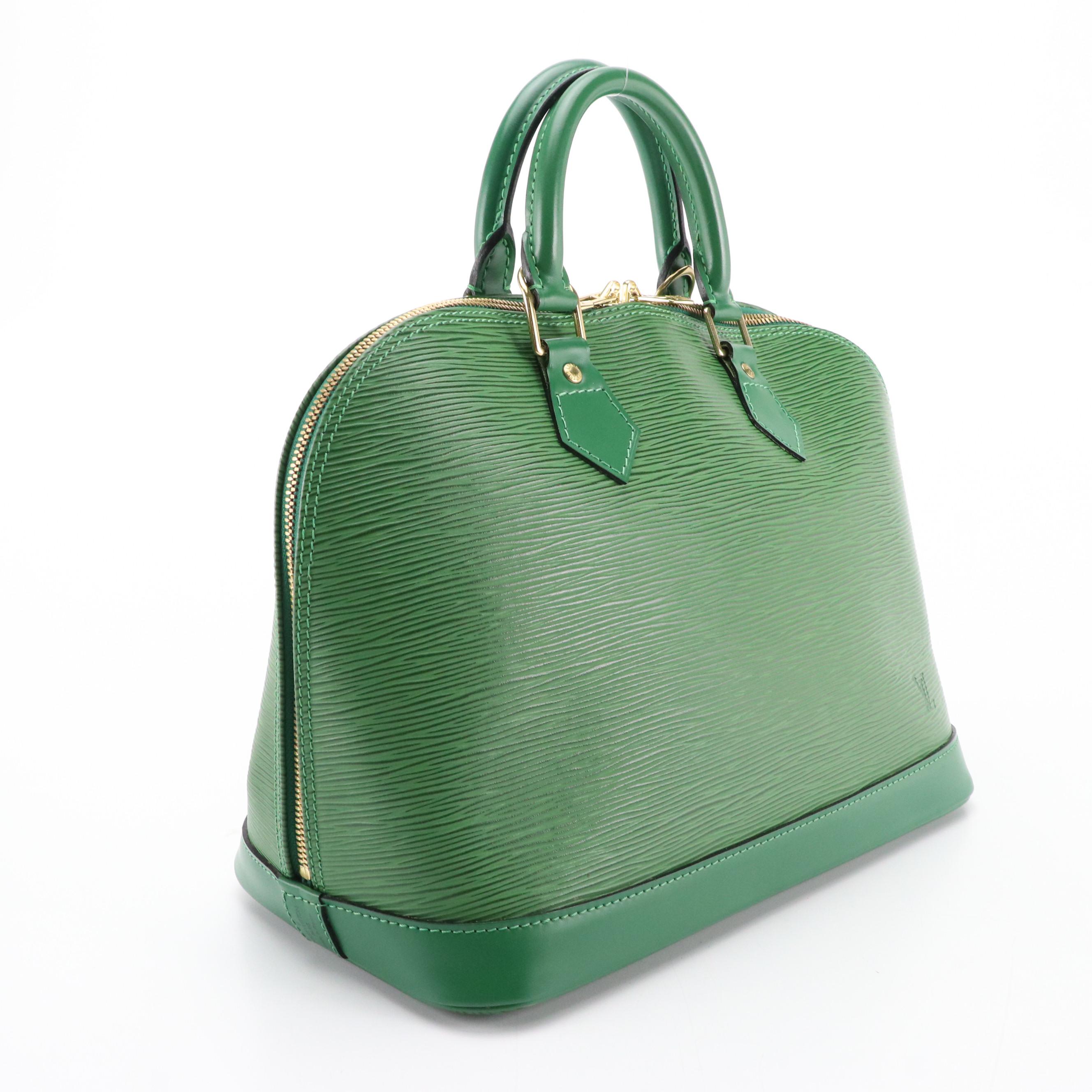 Louis Vuitton Alma PM Handbag in Borneo Green Epi Leather