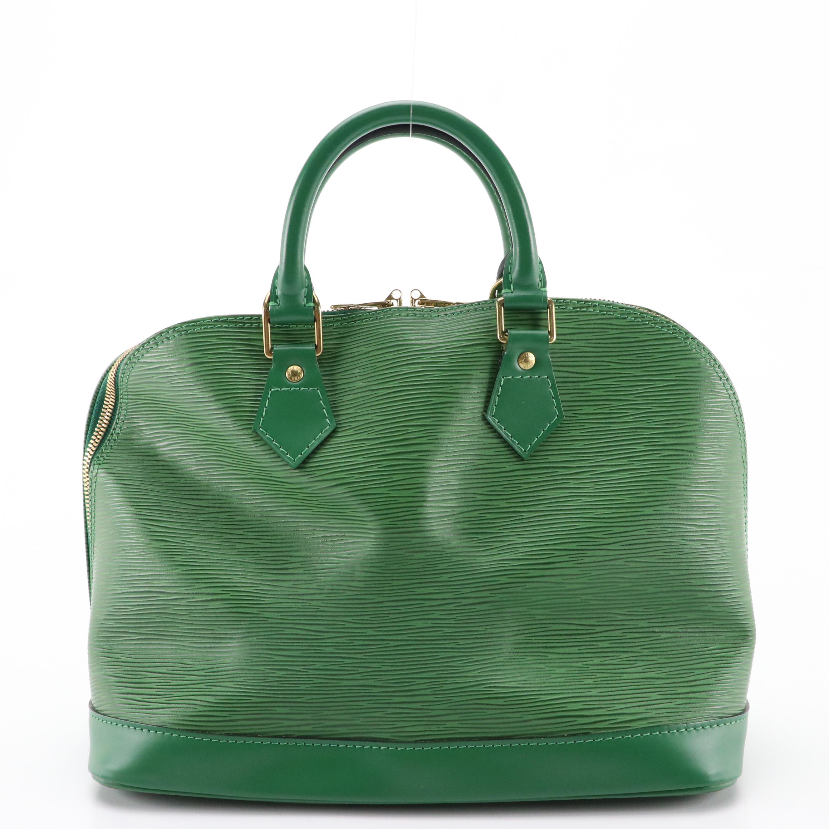 Louis Vuitton Alma PM Handbag in Borneo Green Epi Leather