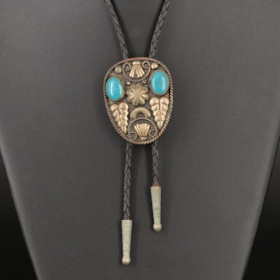 Mexican Faux Turquoise Bolo Tie