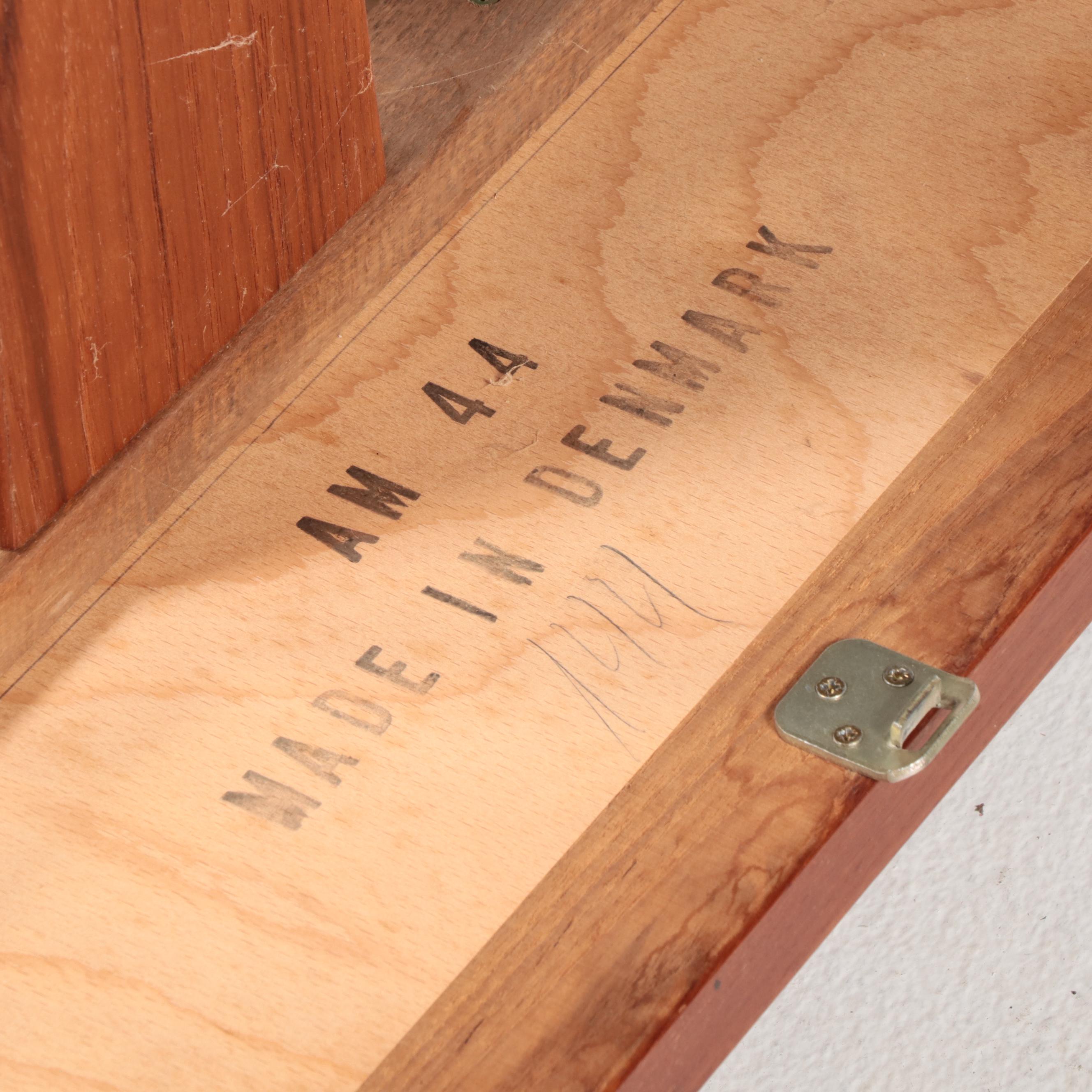 Basic Witz Danish Modern Teak and Tile Drop-Leaf Dining Table with Six Chairs