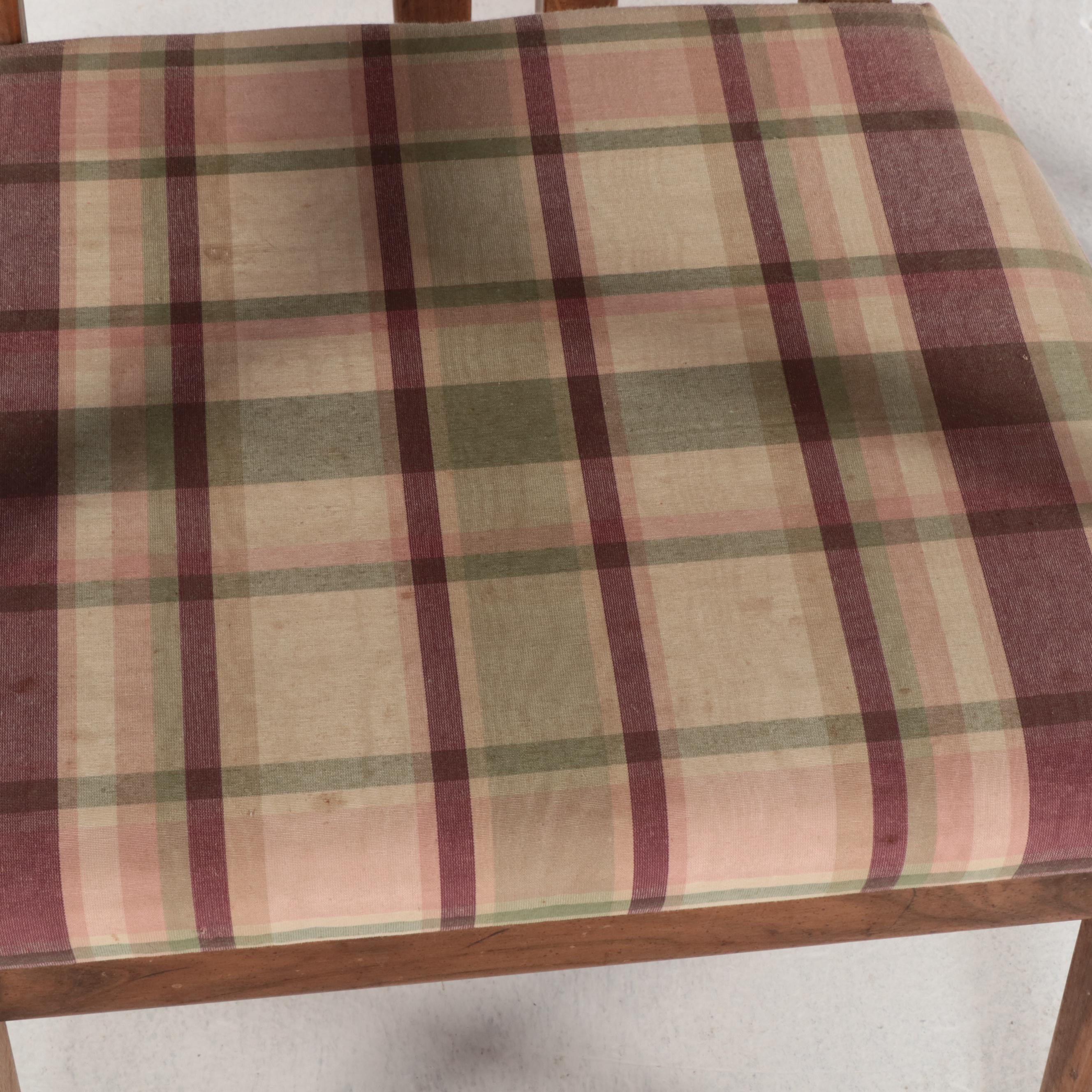 Basic Witz Danish Modern Teak and Tile Drop-Leaf Dining Table with Six Chairs