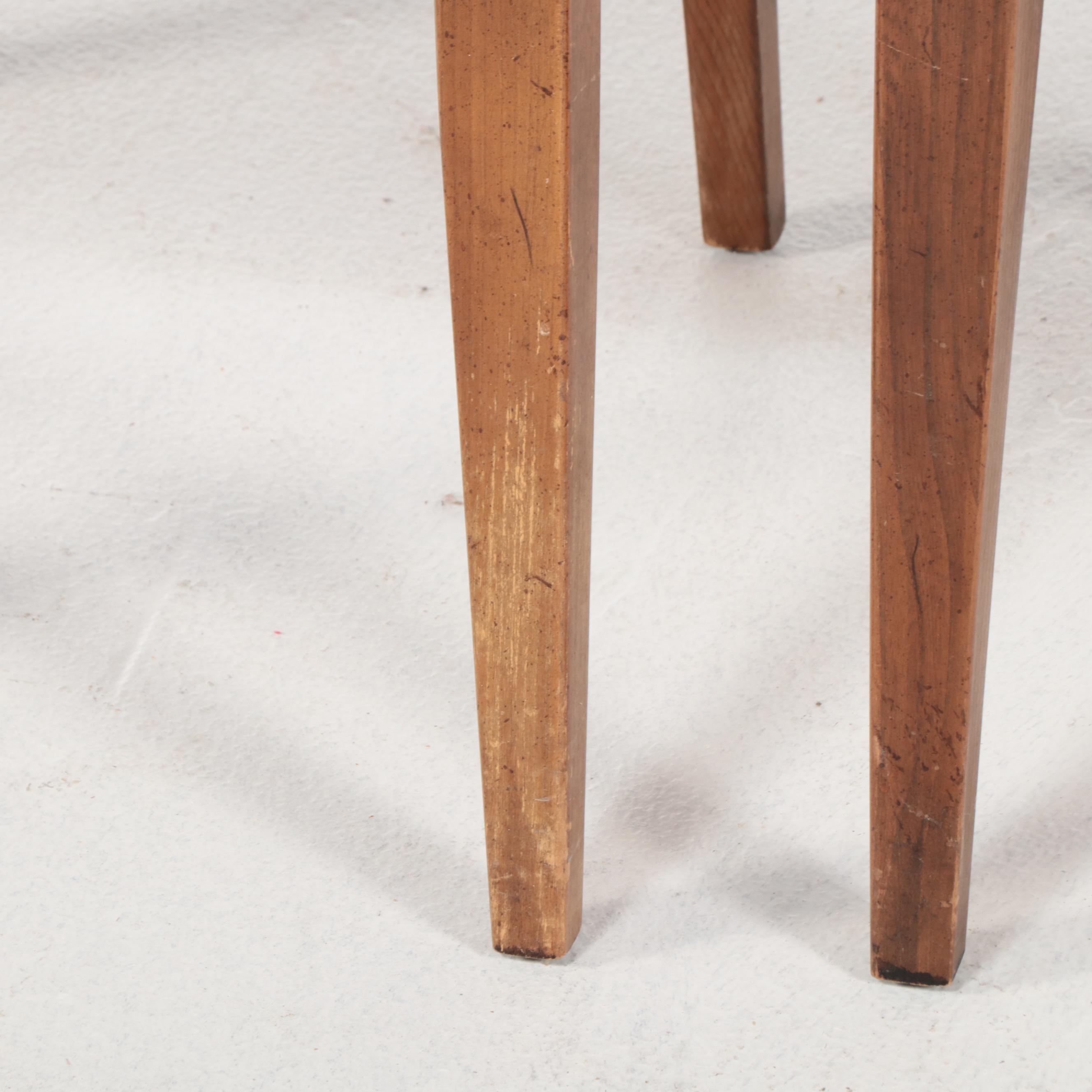 Basic Witz Danish Modern Teak and Tile Drop-Leaf Dining Table with Six Chairs