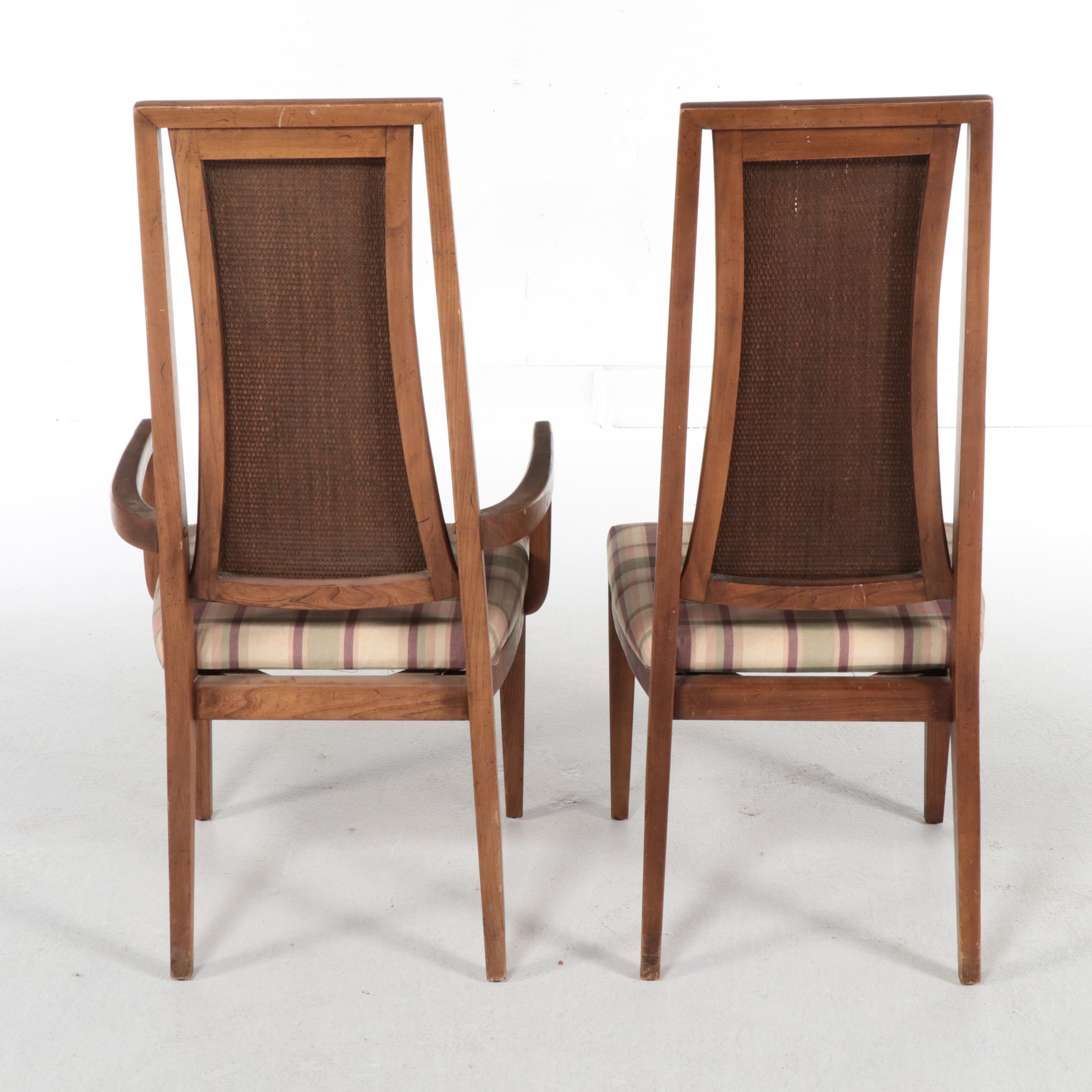 Basic Witz Danish Modern Teak and Tile Drop-Leaf Dining Table with Six Chairs