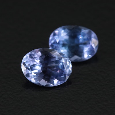 Loose 2.08 CT Tanzanite Matched Pair