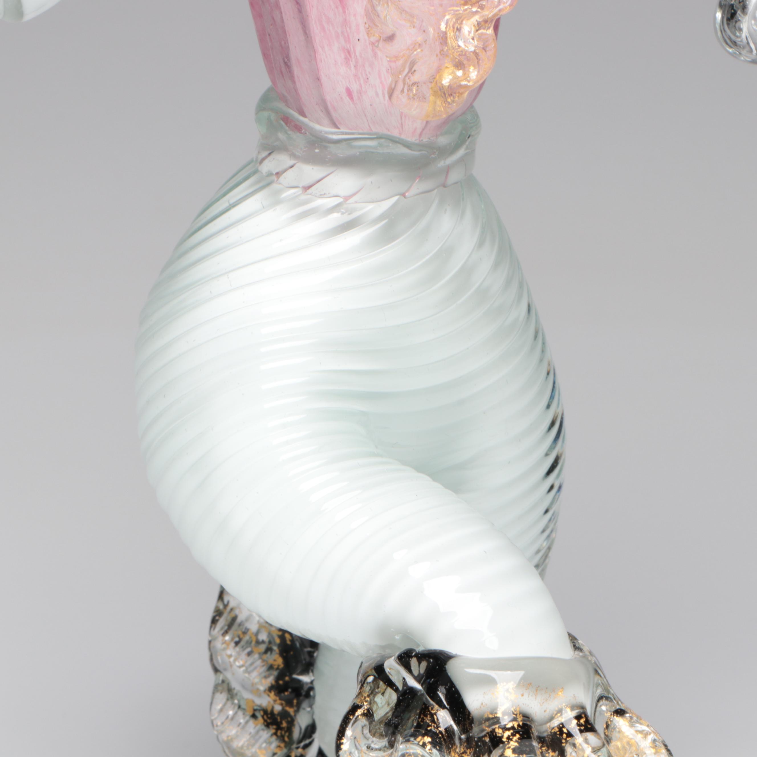 Murano Venetian Blackamoor Style Two-Light Candlestick, Mid-20th Century