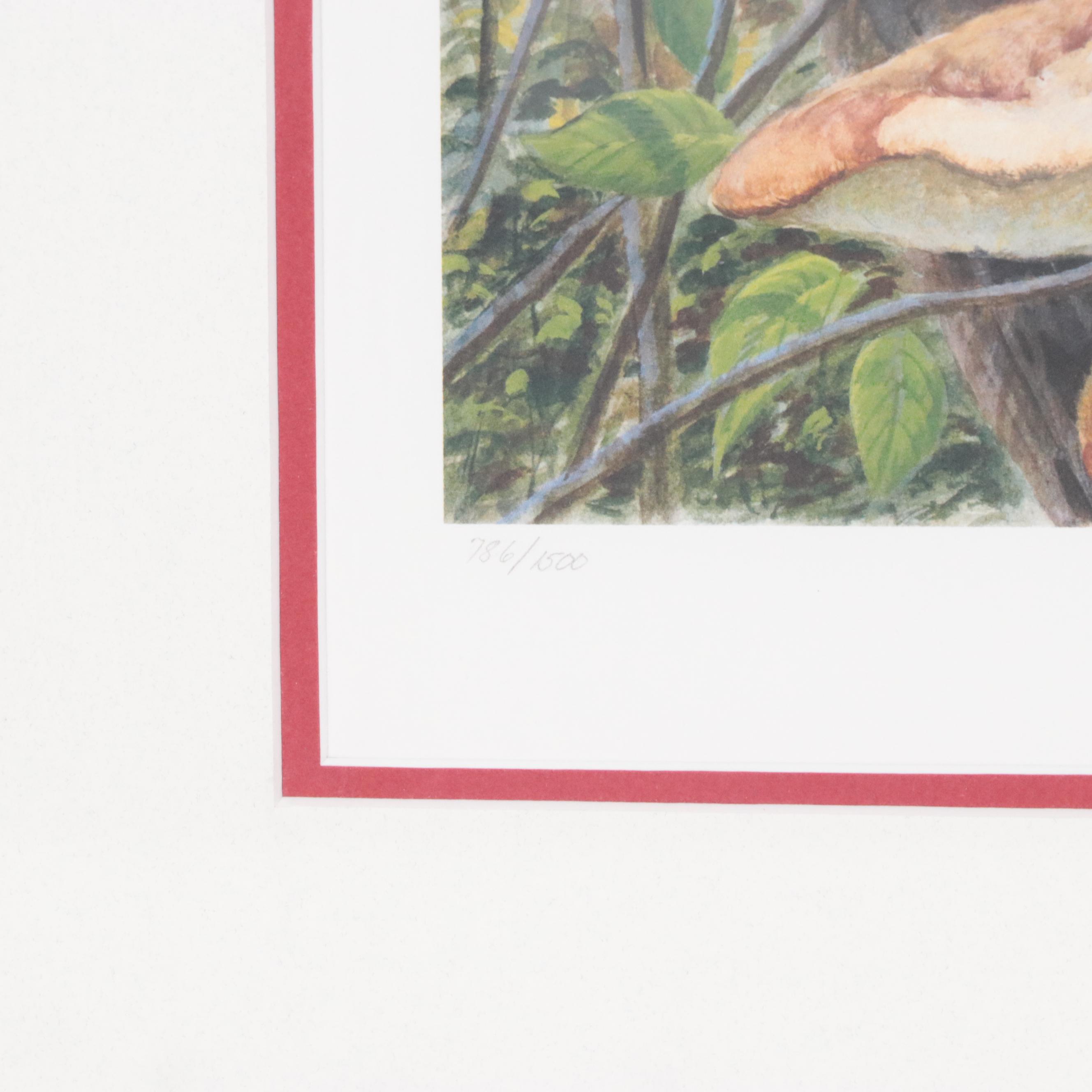 John A. Ruthven Offset Lithograph "Red-bellied Woodpecker"