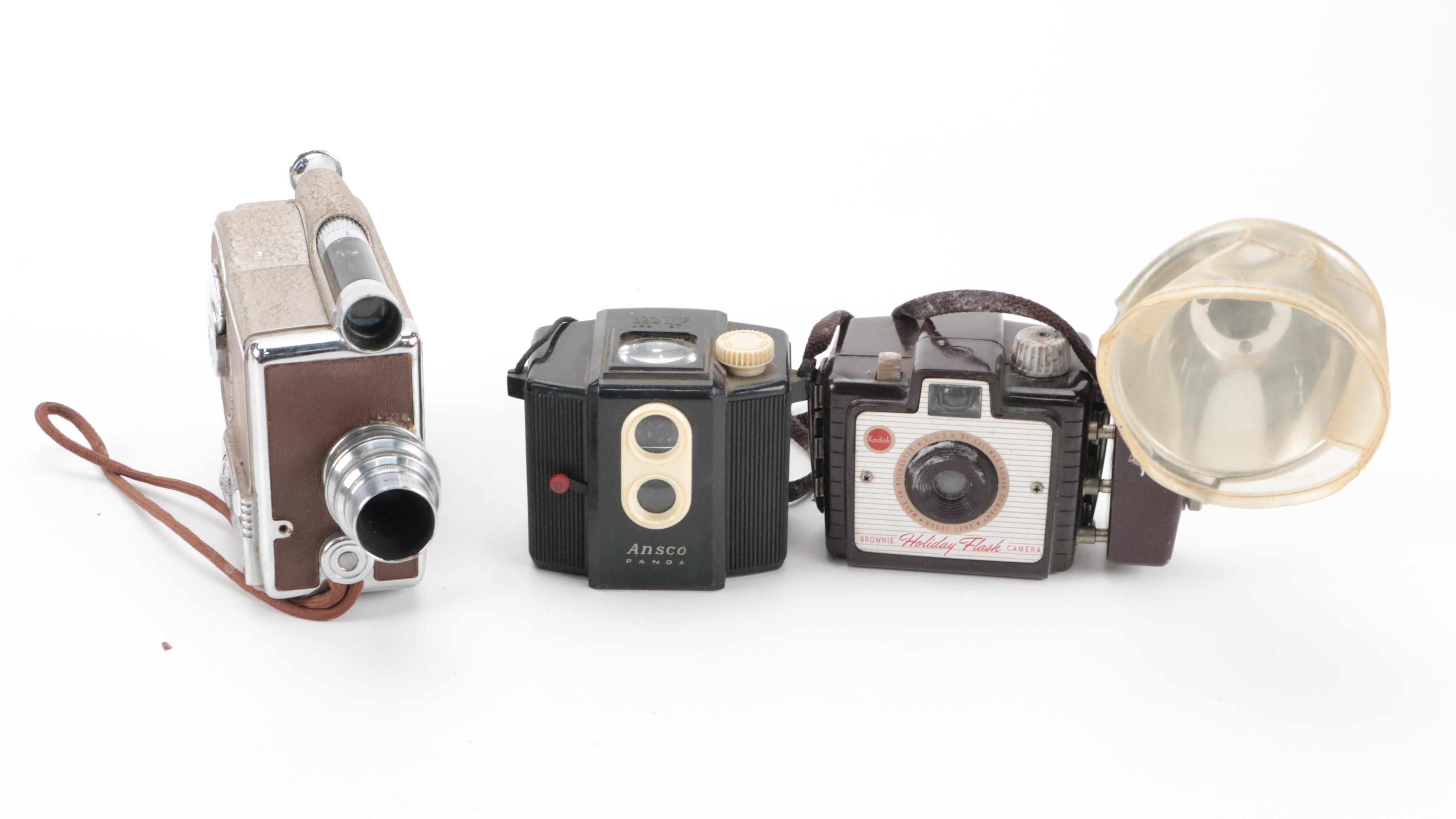 Kodak, Ansco with Other Cameras and Video Camera, Mid-20th Century