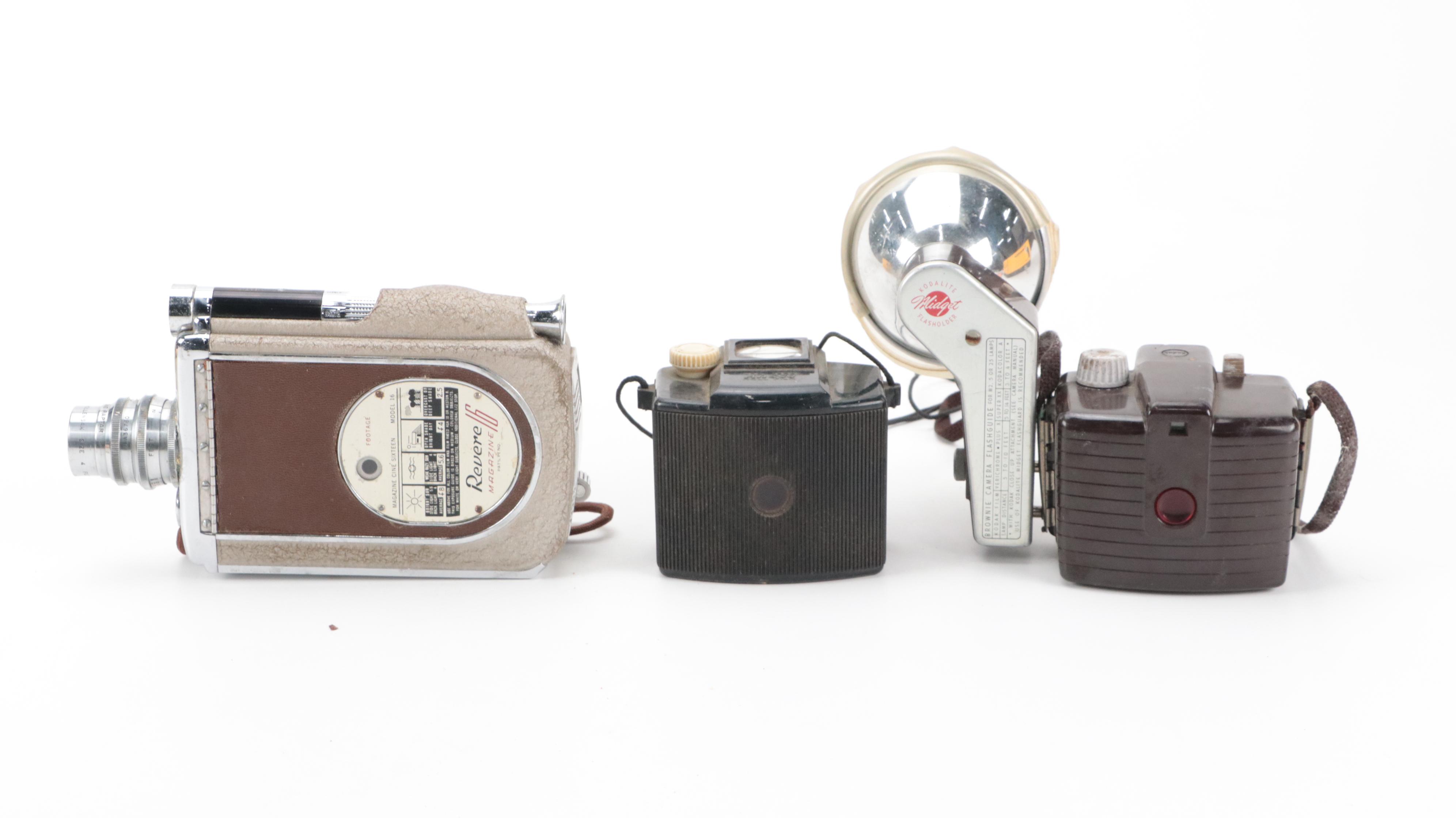 Kodak, Ansco with Other Cameras and Video Camera, Mid-20th Century