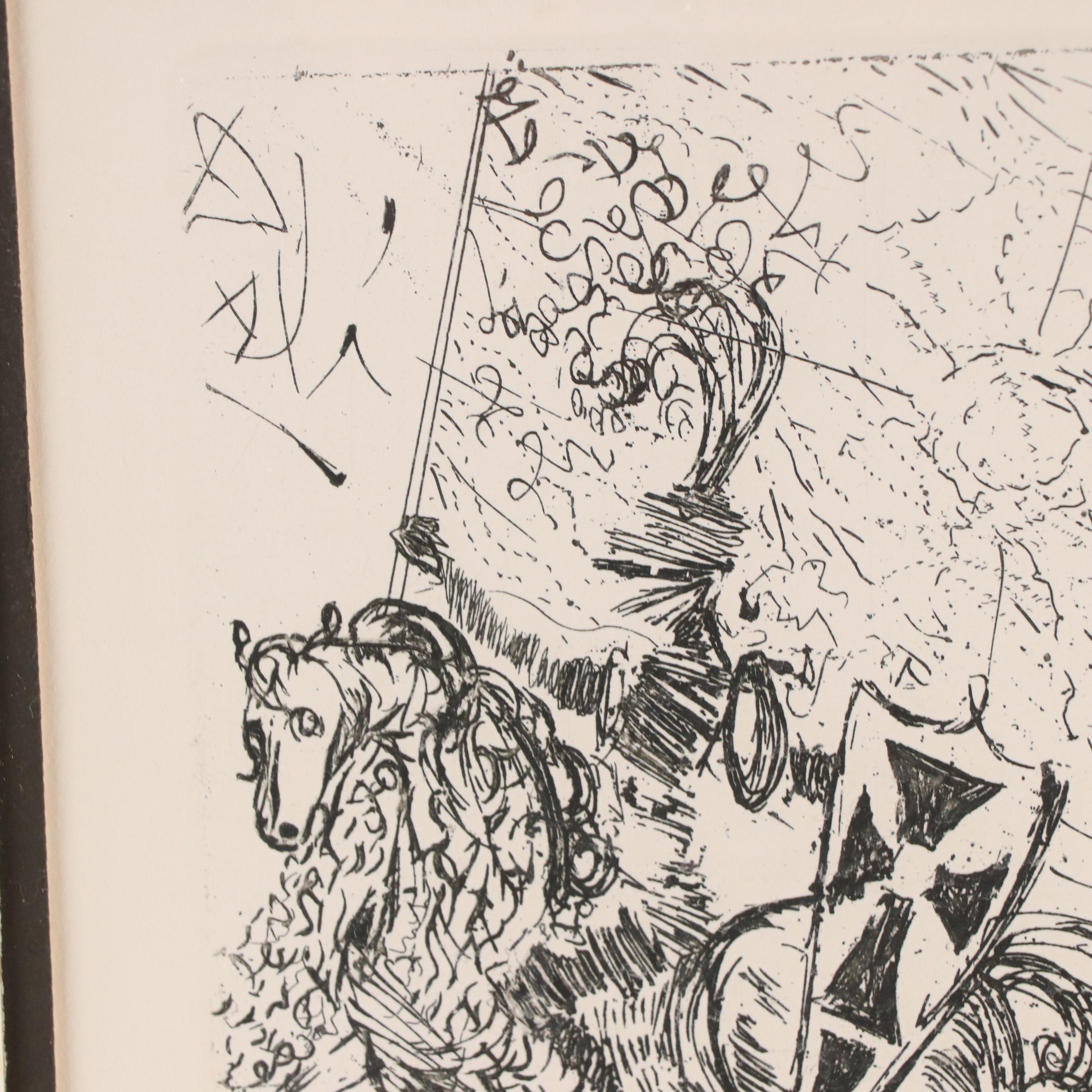 Salvador Dalí Restrike Etching "El Cid"