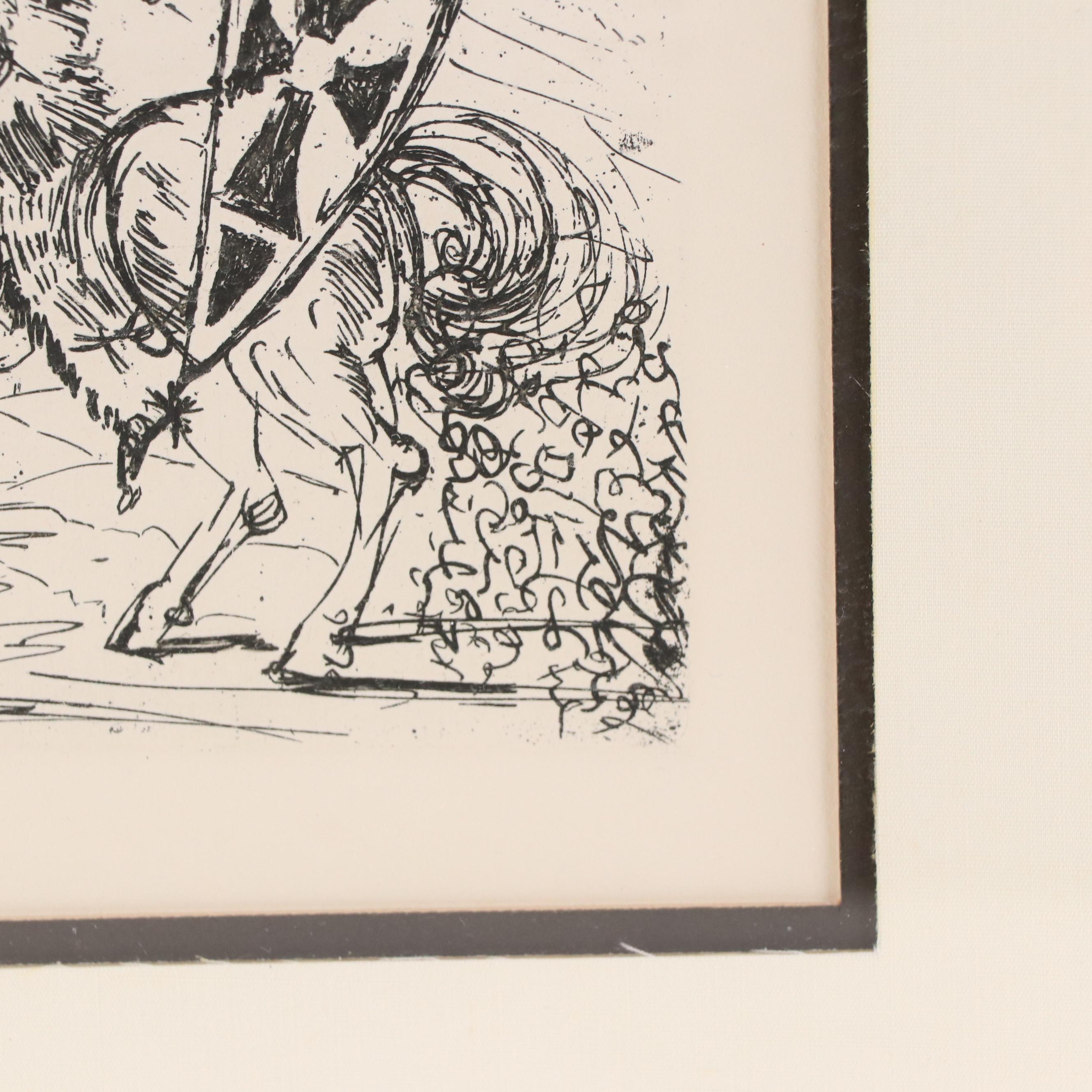 Salvador Dalí Restrike Etching "El Cid"