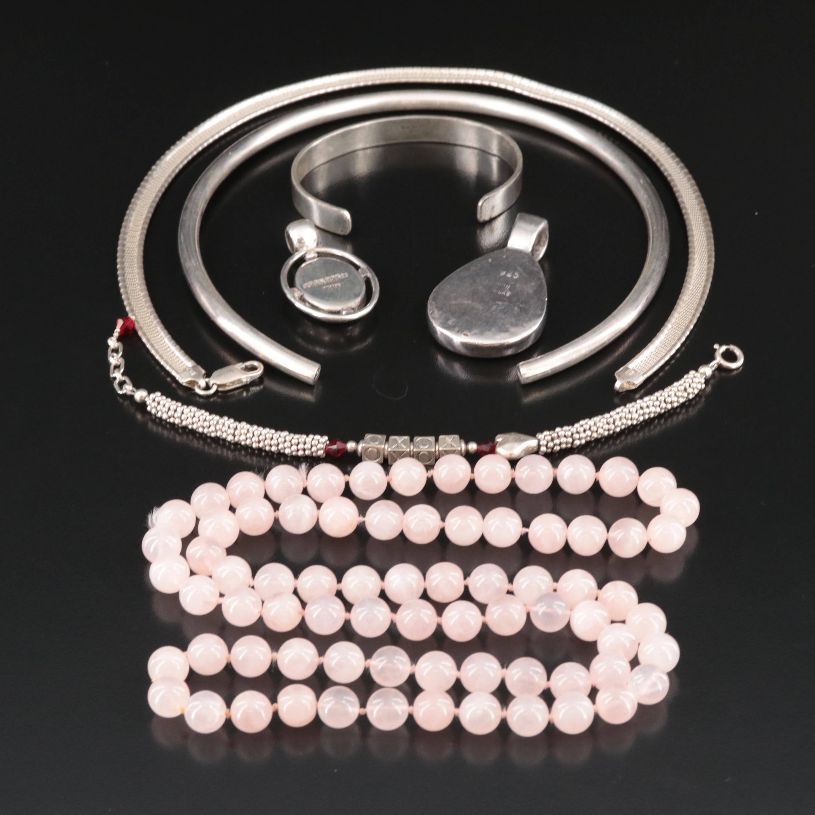 Sterling, Rose Quartz and Howlite Featured in Jewelry Assortment