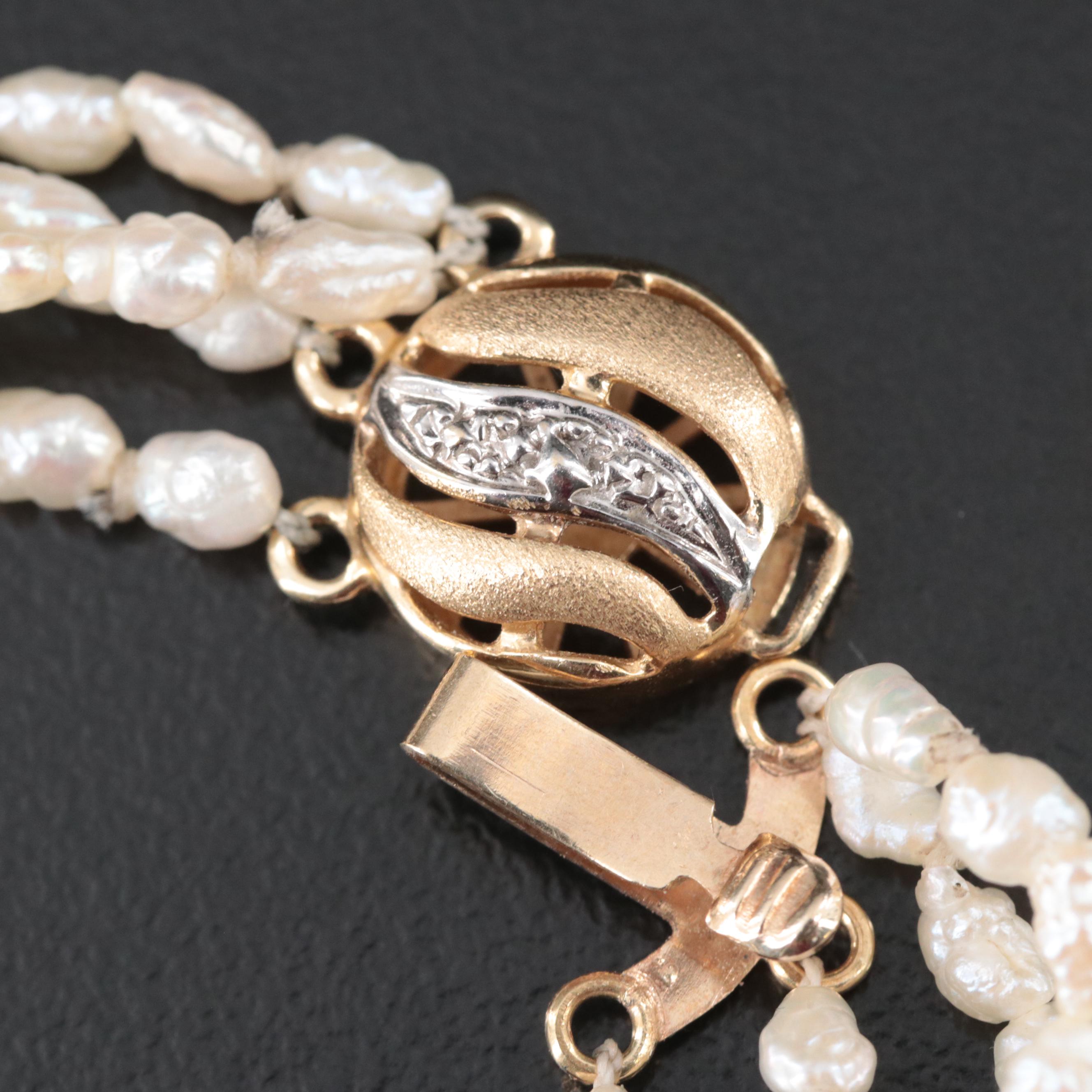 14K Pearl Bracelet, Single Pearl Earring and Vintage School Medal