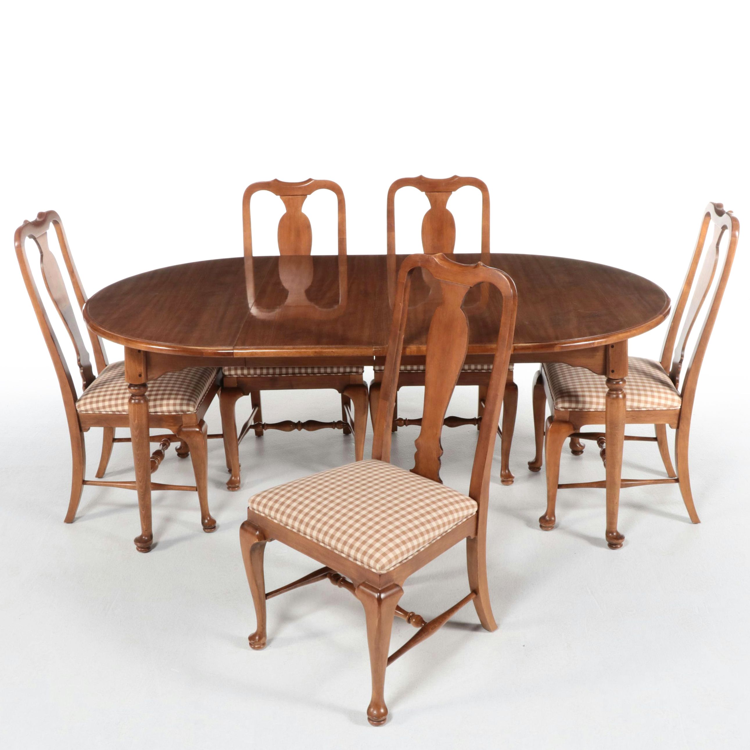 Ethan Allen Queen Anne Style Dining Table and Chairs