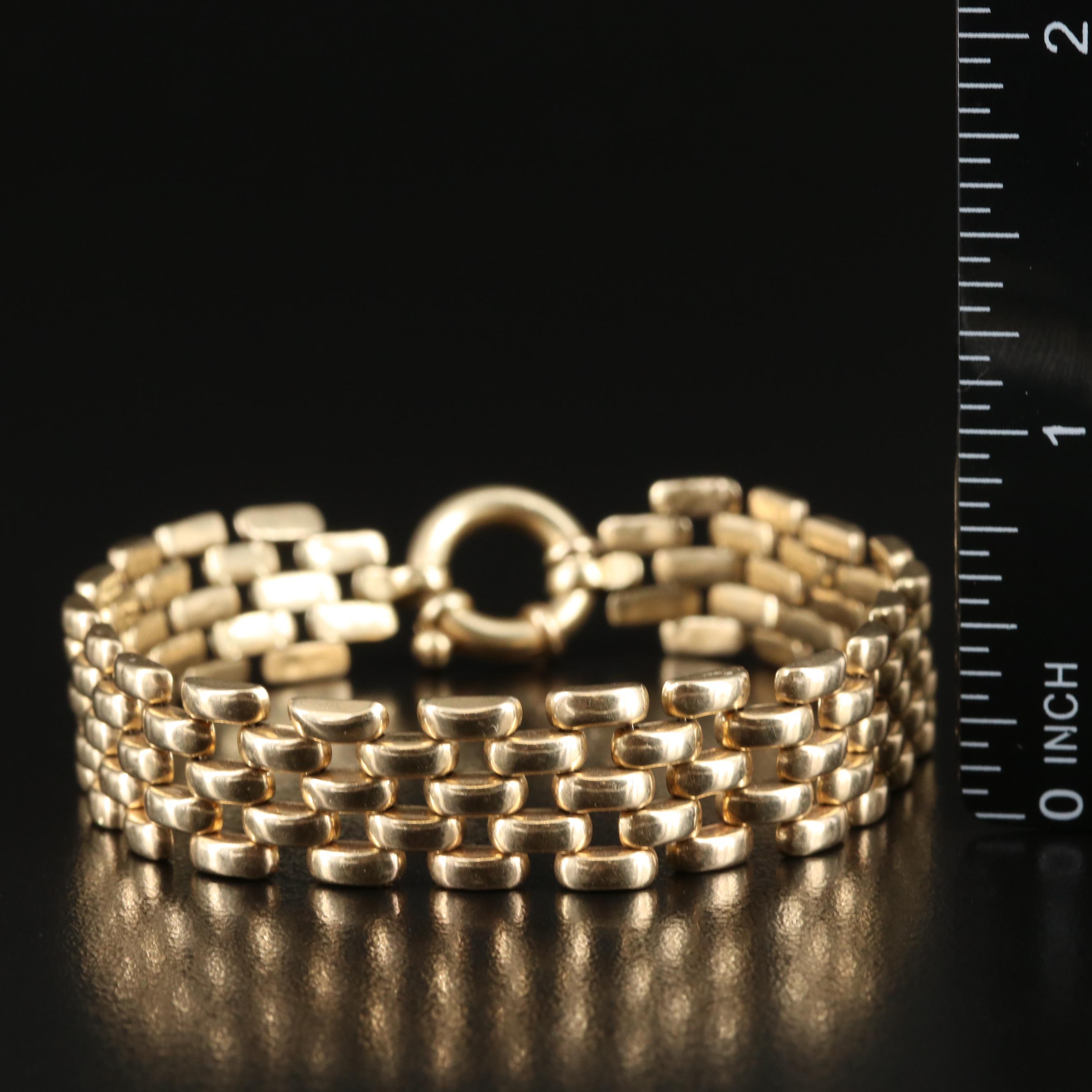14K Panther Link Bracelet