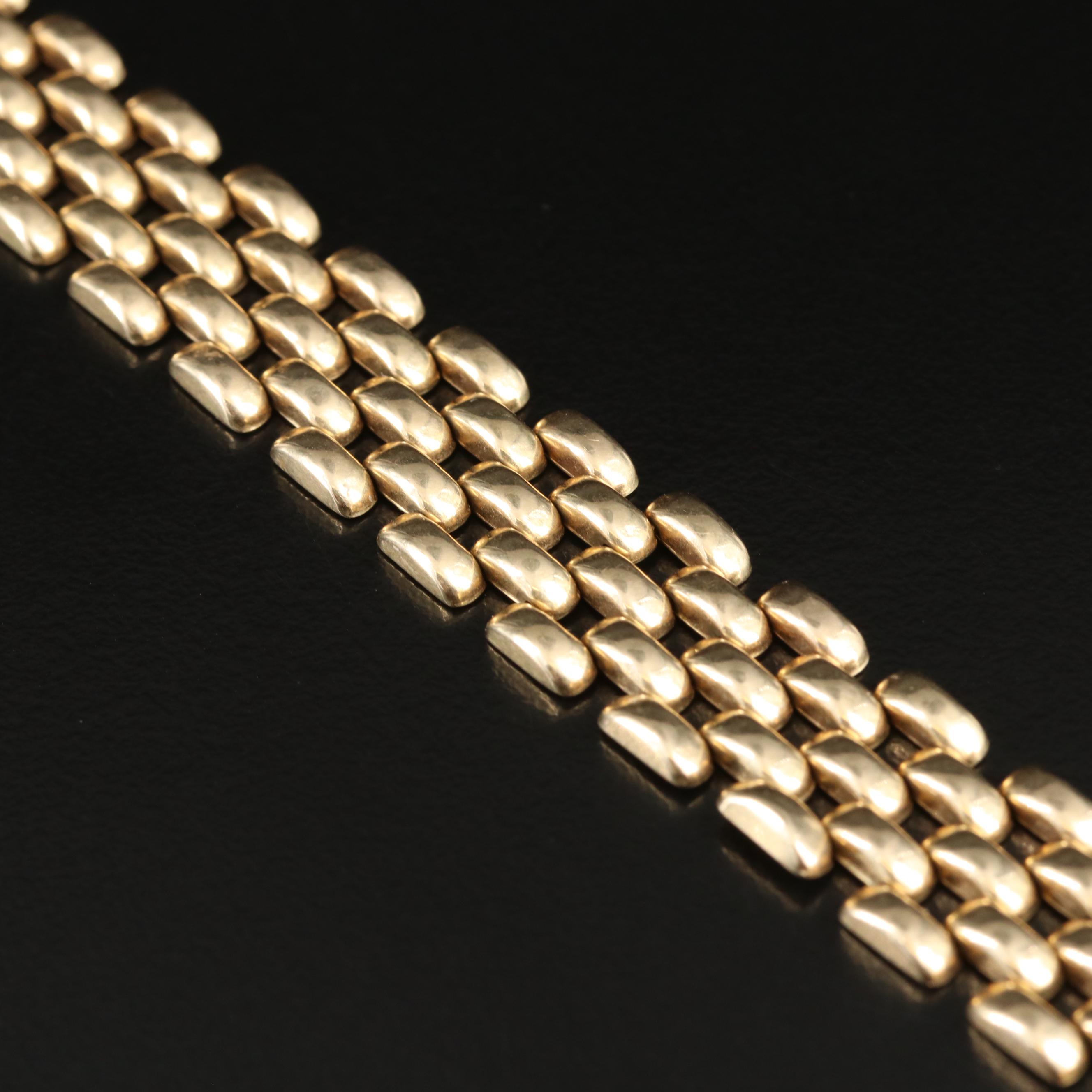 14K Panther Link Bracelet