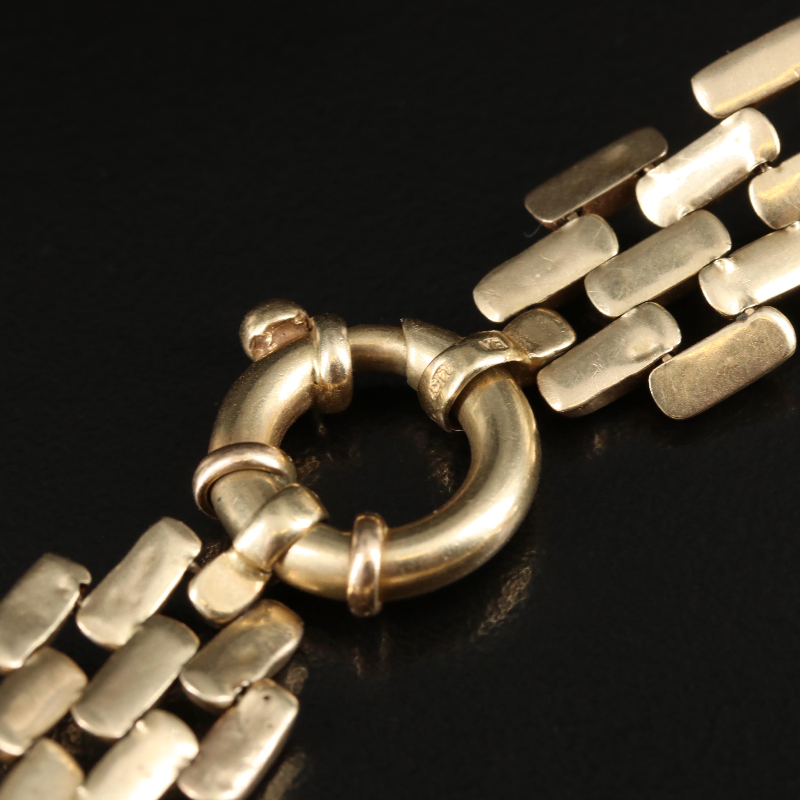 14K Panther Link Bracelet