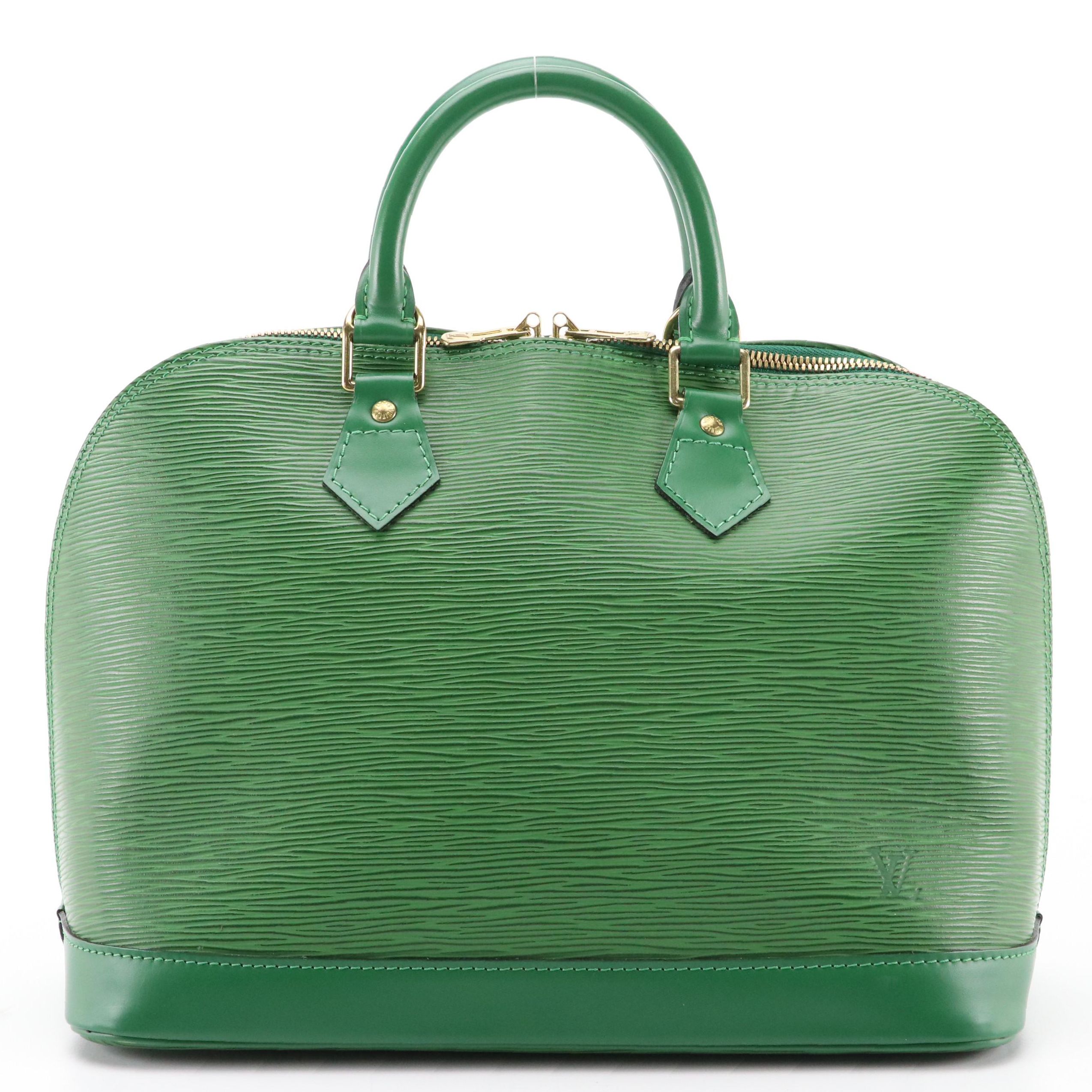 Louis Vuitton Alma PM Handbag in Borneo Green Epi Leather