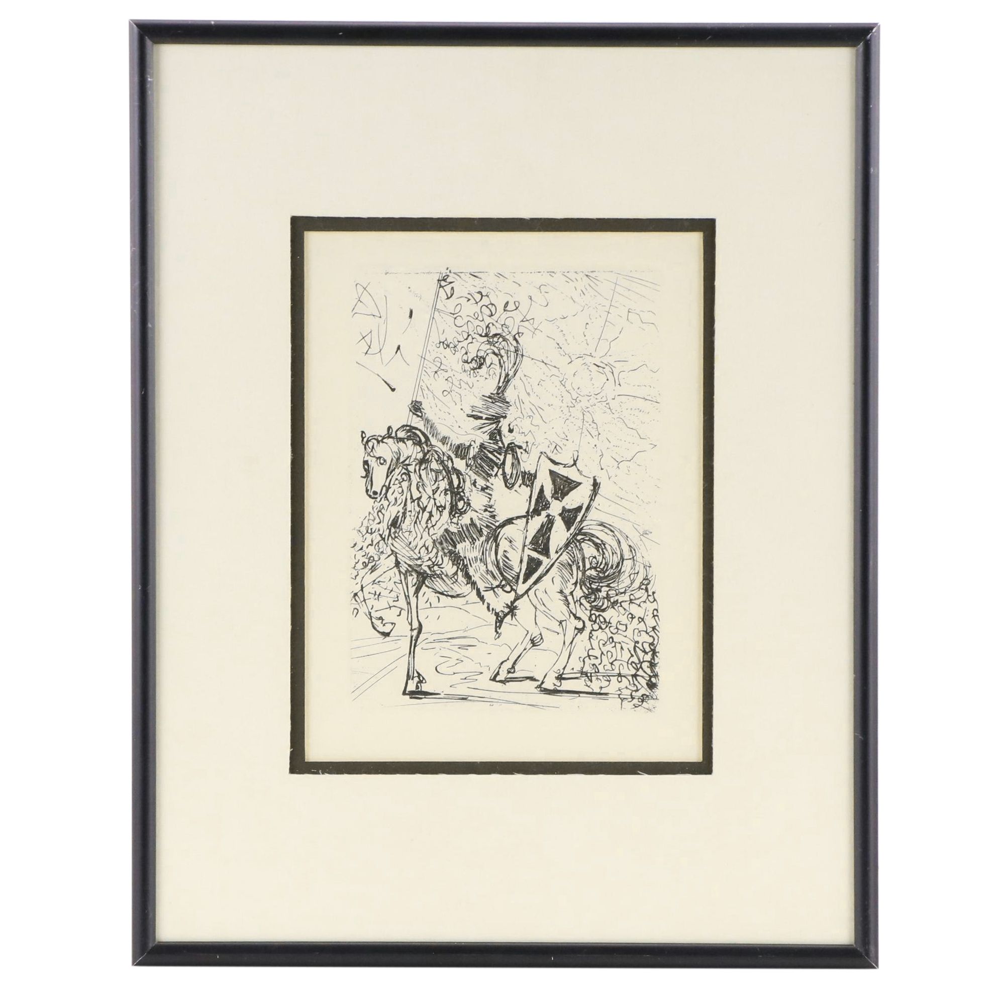 Salvador Dalí Restrike Etching "El Cid"