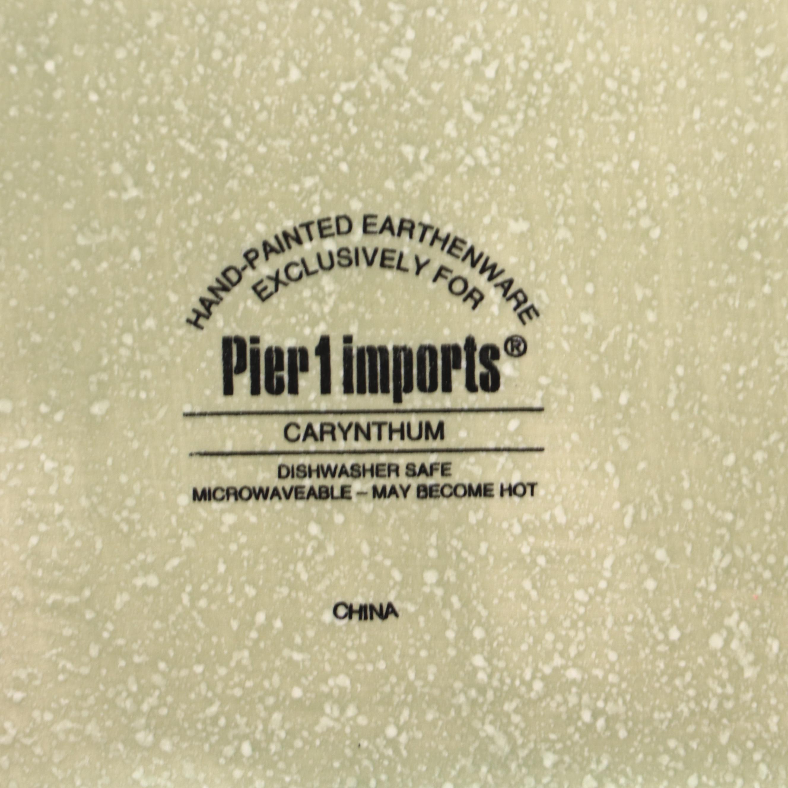 Pier 1 "Cucina" and "Carynthum" Earthenware Plates, Utensil Holder and More