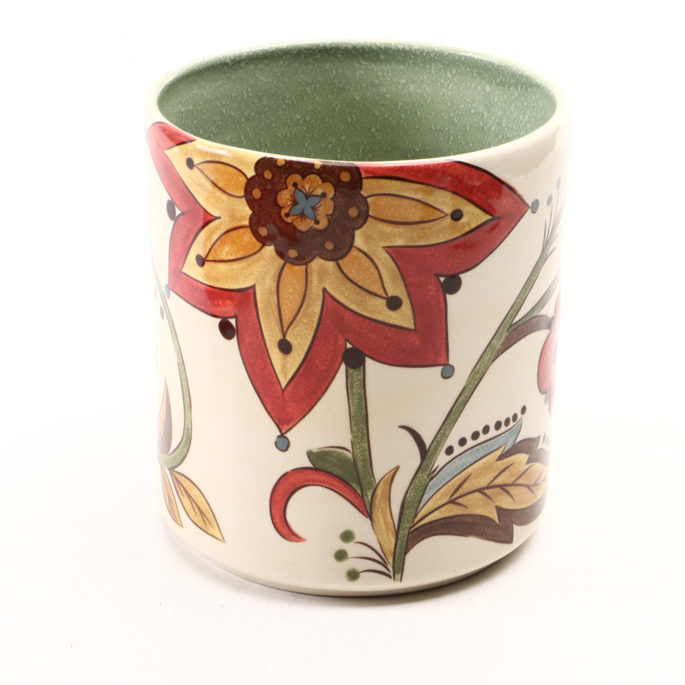 Pier 1 "Cucina" and "Carynthum" Earthenware Plates, Utensil Holder and More