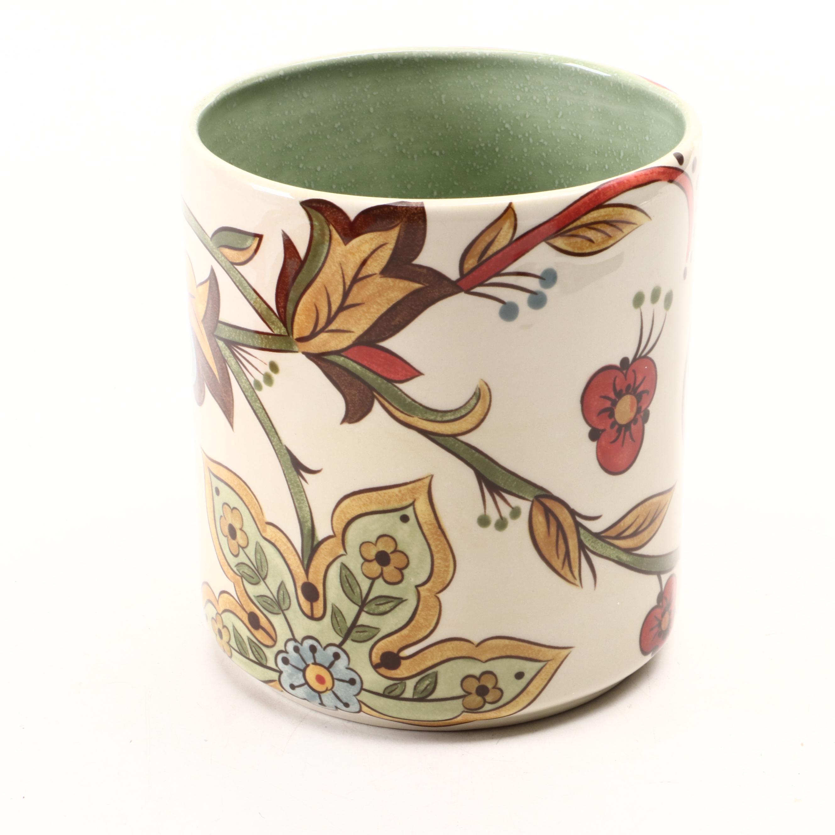 Pier 1 "Cucina" and "Carynthum" Earthenware Plates, Utensil Holder and More