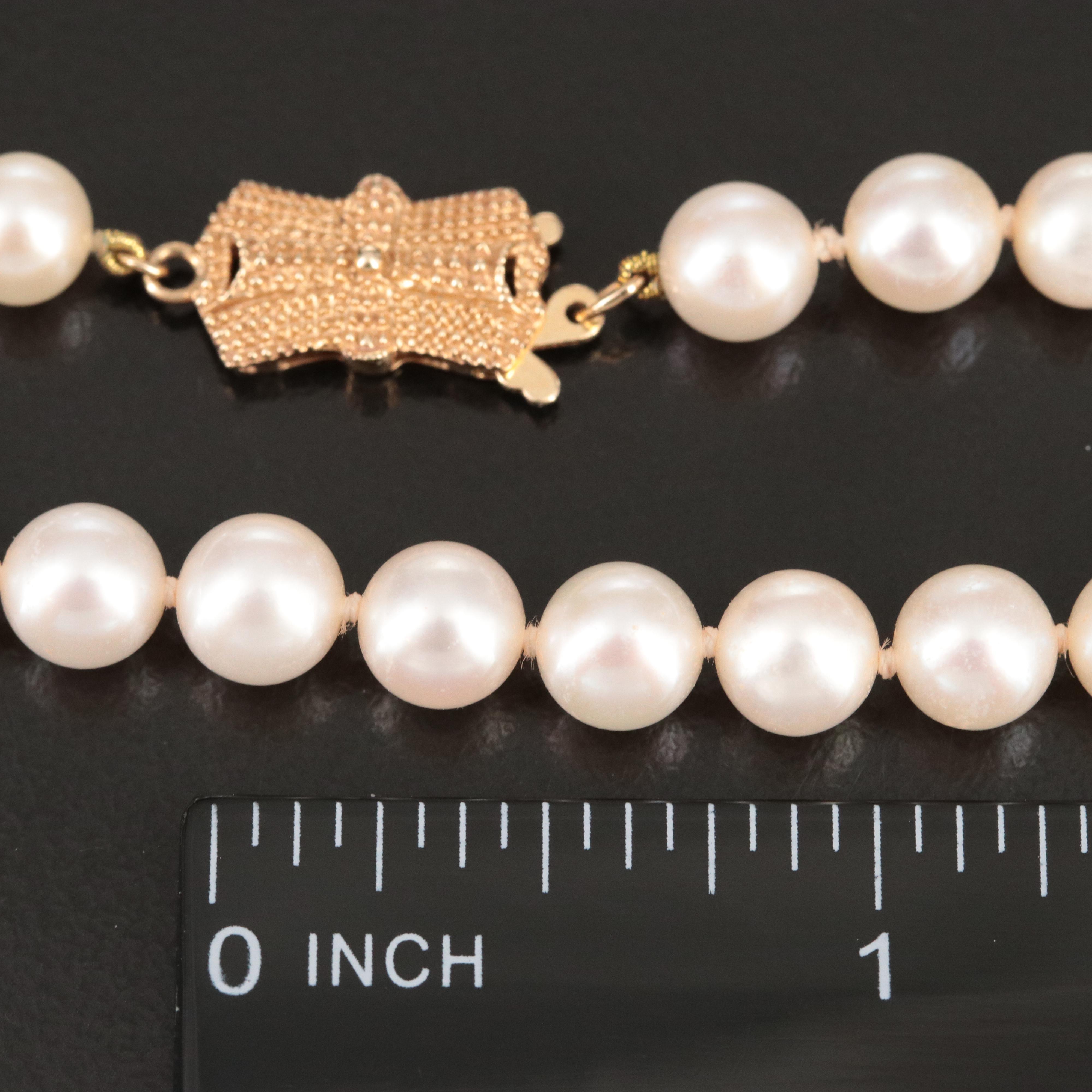 Mikimoto Sea Magic by Blue Lagoon Pearl Necklace with 14K Clasp