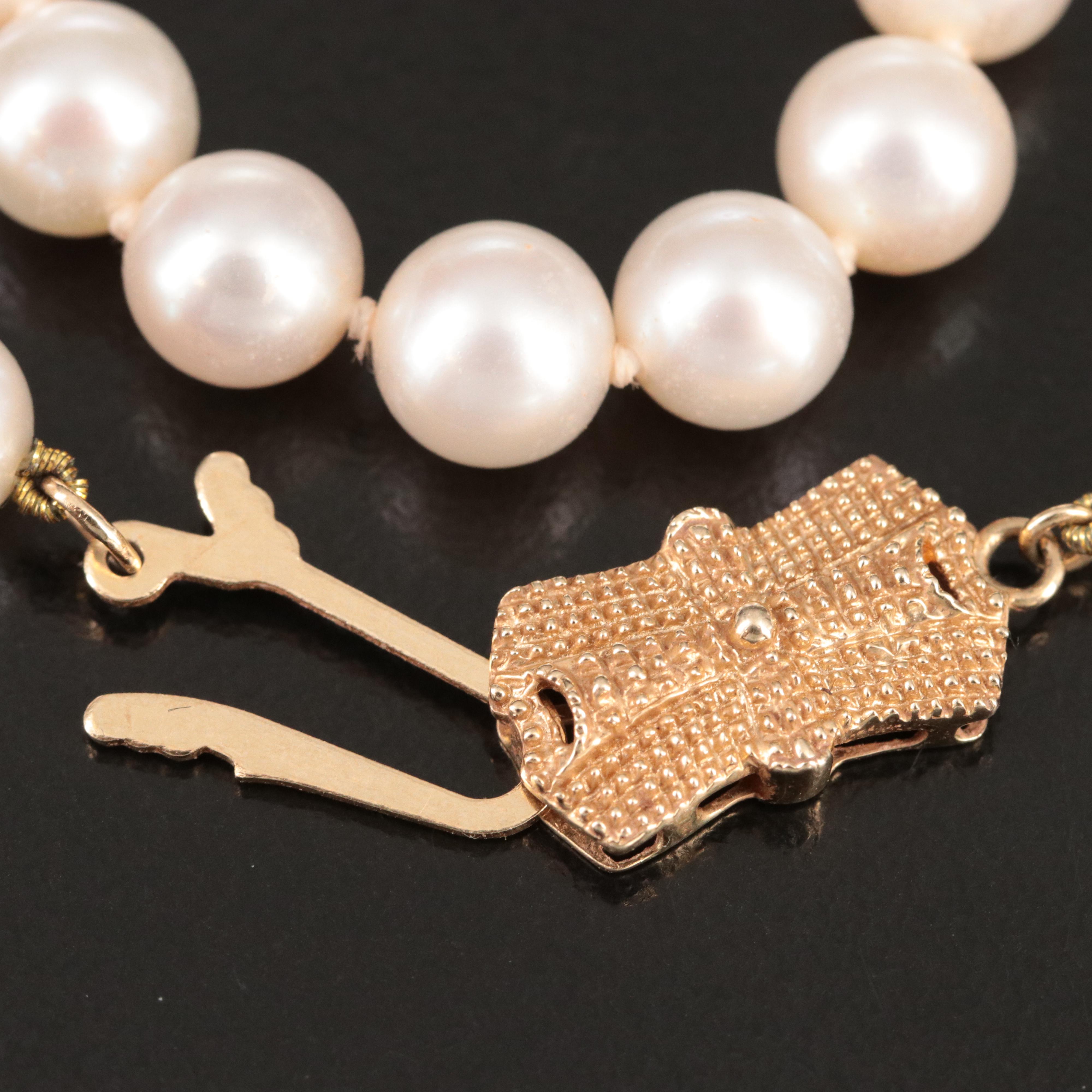 Mikimoto Sea Magic by Blue Lagoon Pearl Necklace with 14K Clasp