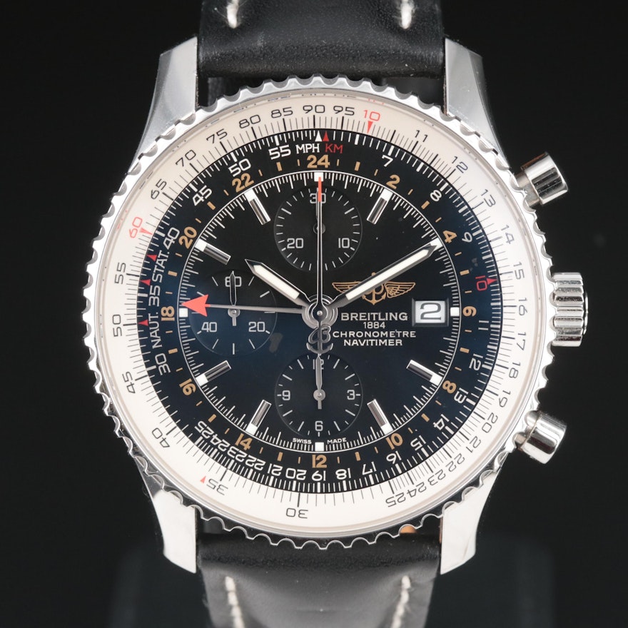 2017 Breitling Navitimer Chronograph GMT Wristwatch