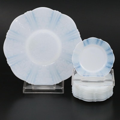 MacBeth-Evans Monax Glass "American Sweetheart" Platter and Plates, 1930-1936