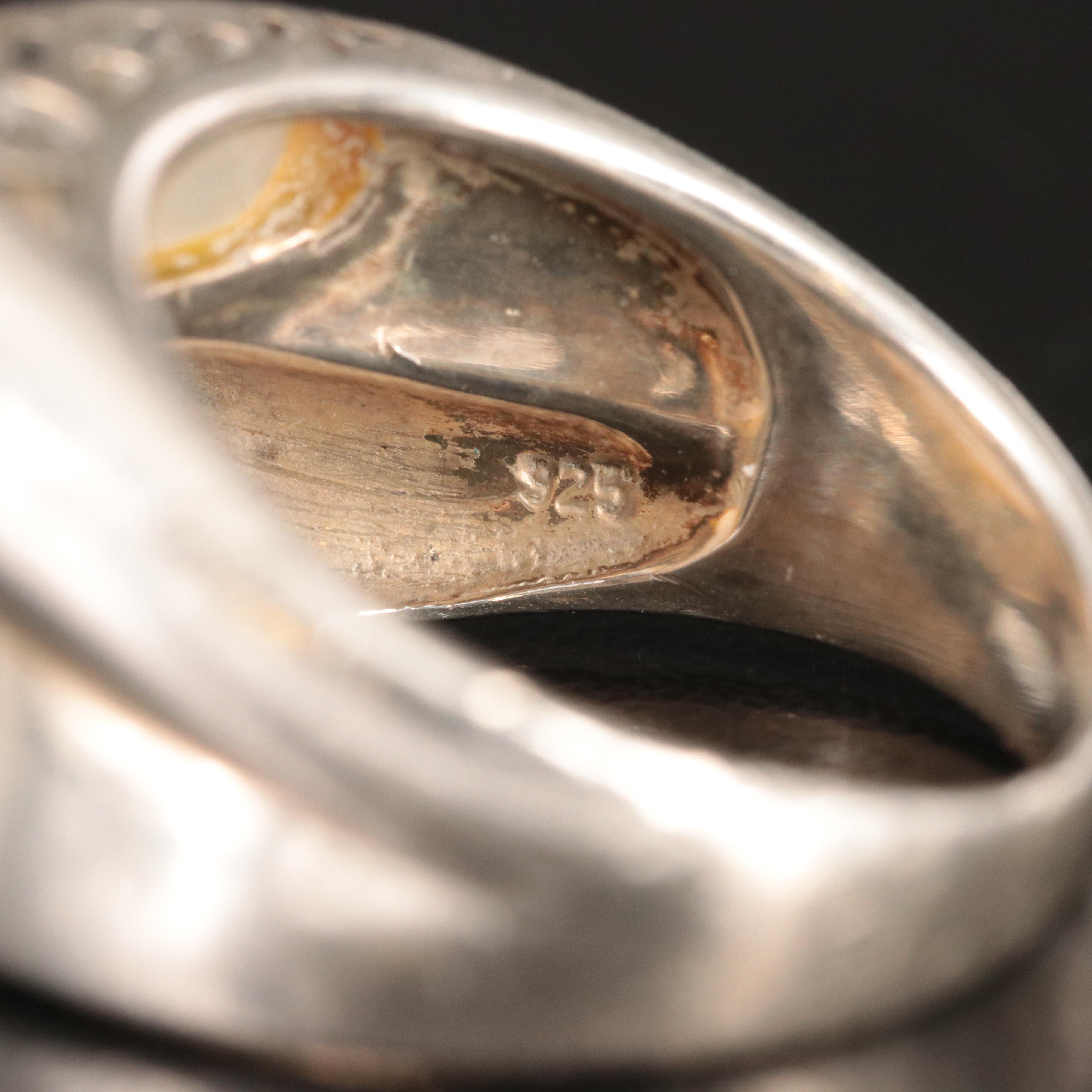 Sterling Mother-of-Pearl Inlay Ring