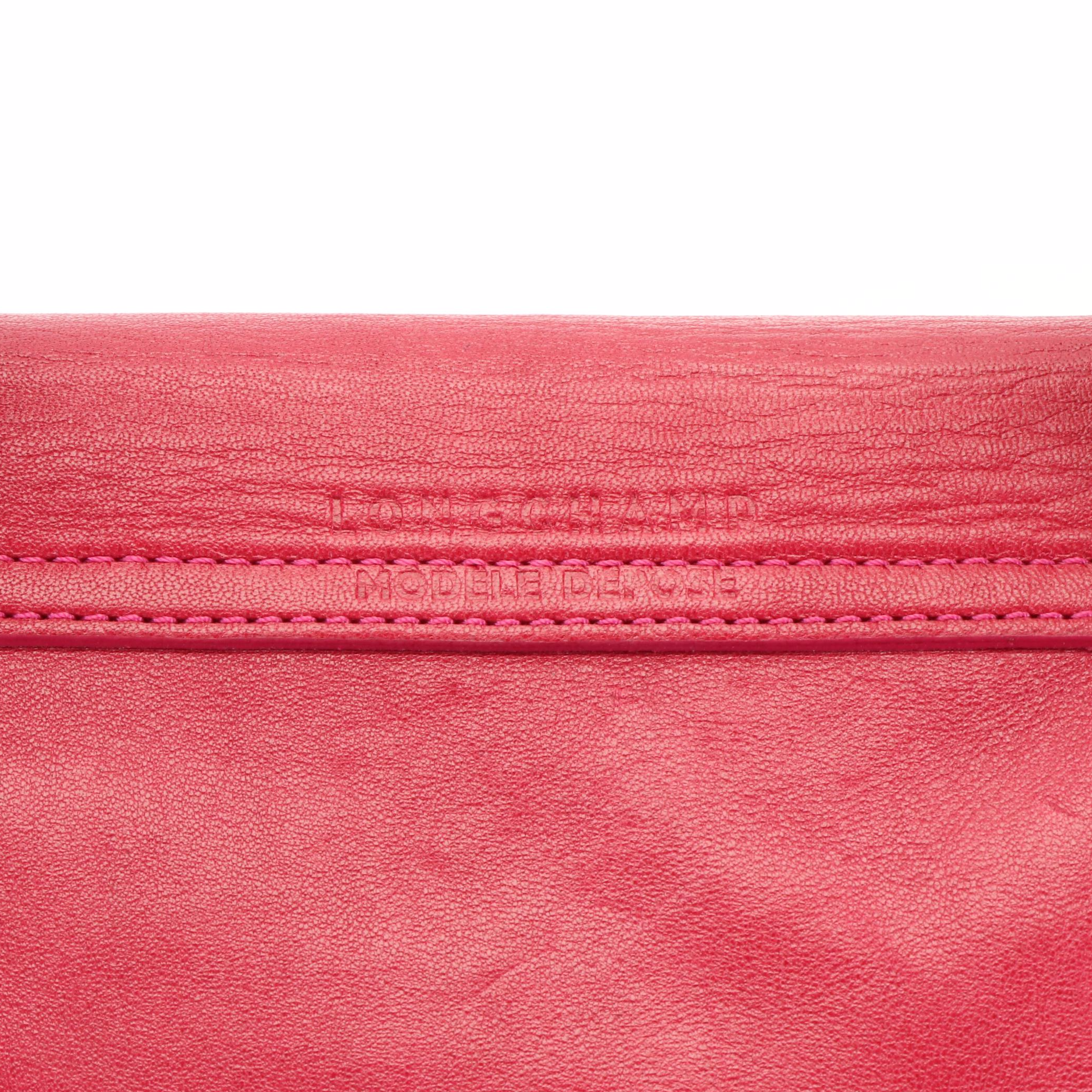 Longchamp Le Pliage Crossbody Tote Limited Edition in Fuchsia Leather