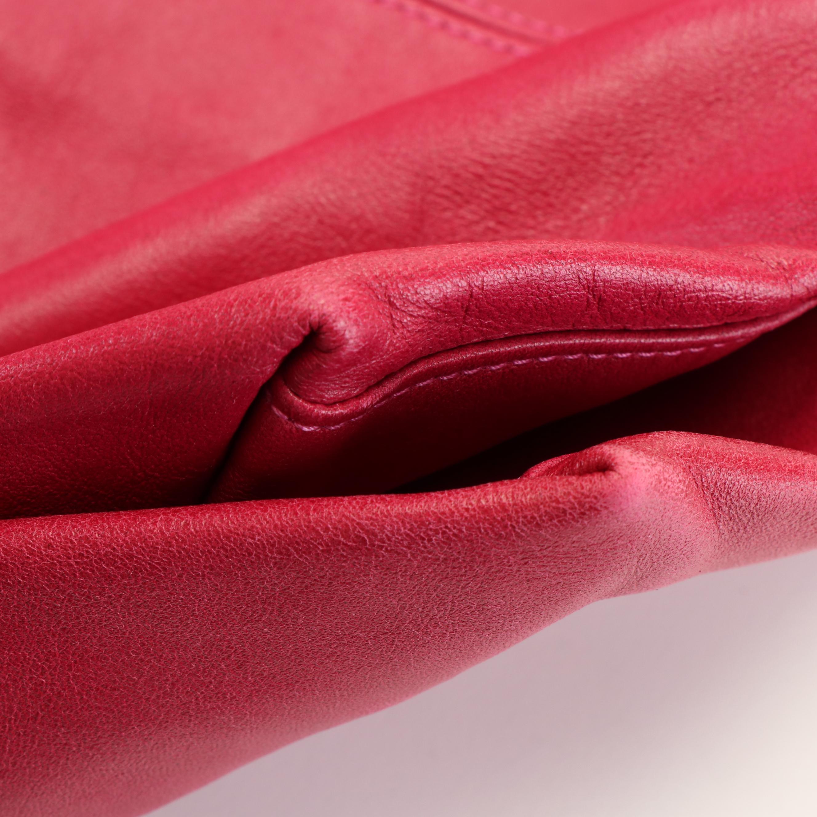 Longchamp Le Pliage Crossbody Tote Limited Edition in Fuchsia Leather