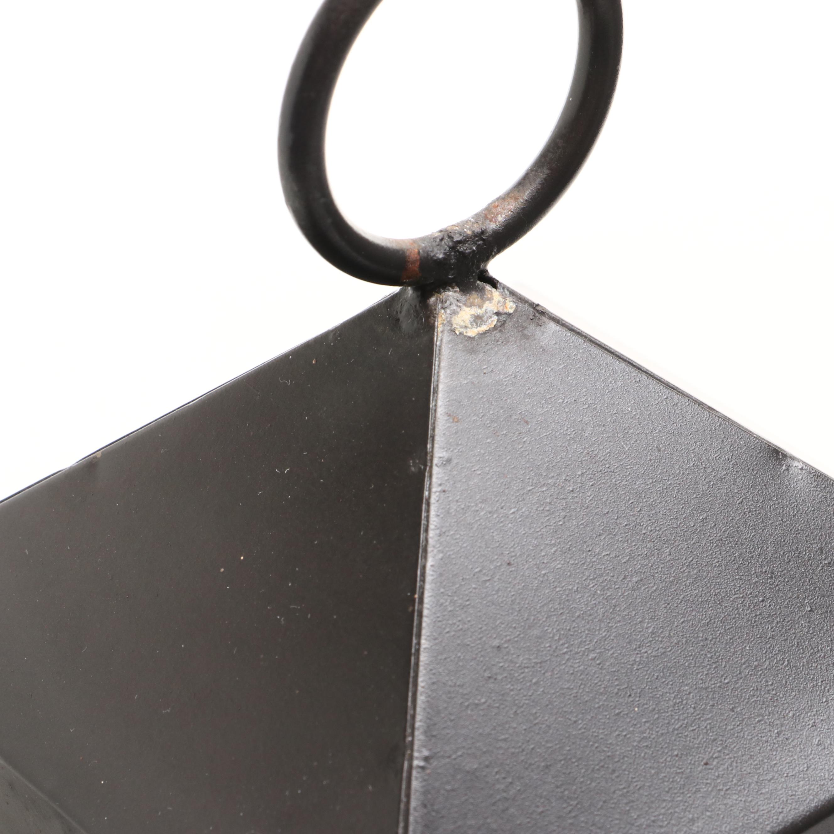 Pottery Barn Candle Lantern with Birch Wrapped LED Candle, Pine Cones, More