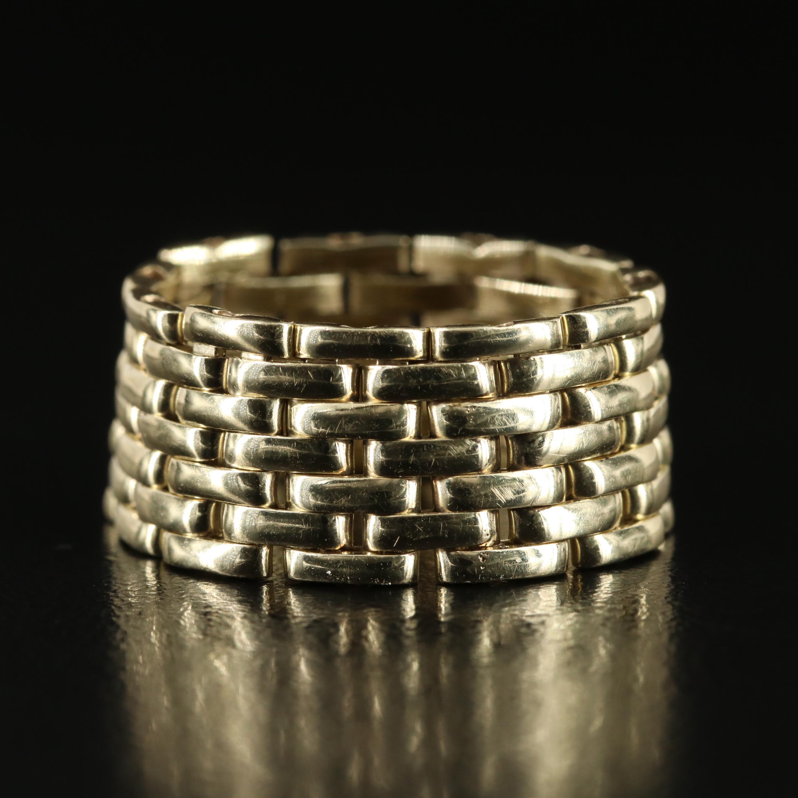 14K Articulated Panther Link Ring