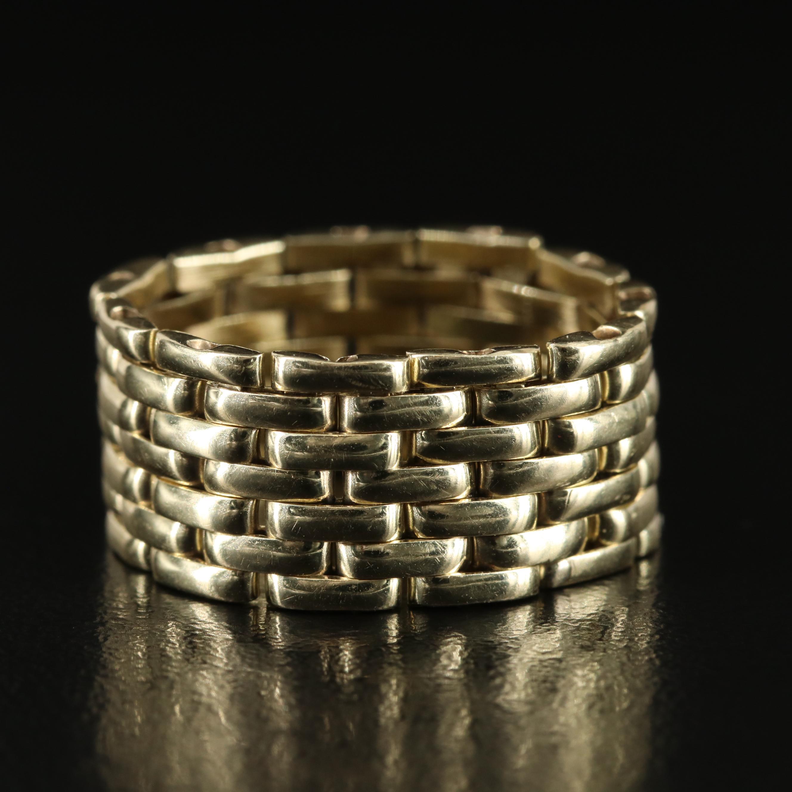 14K Articulated Panther Link Ring