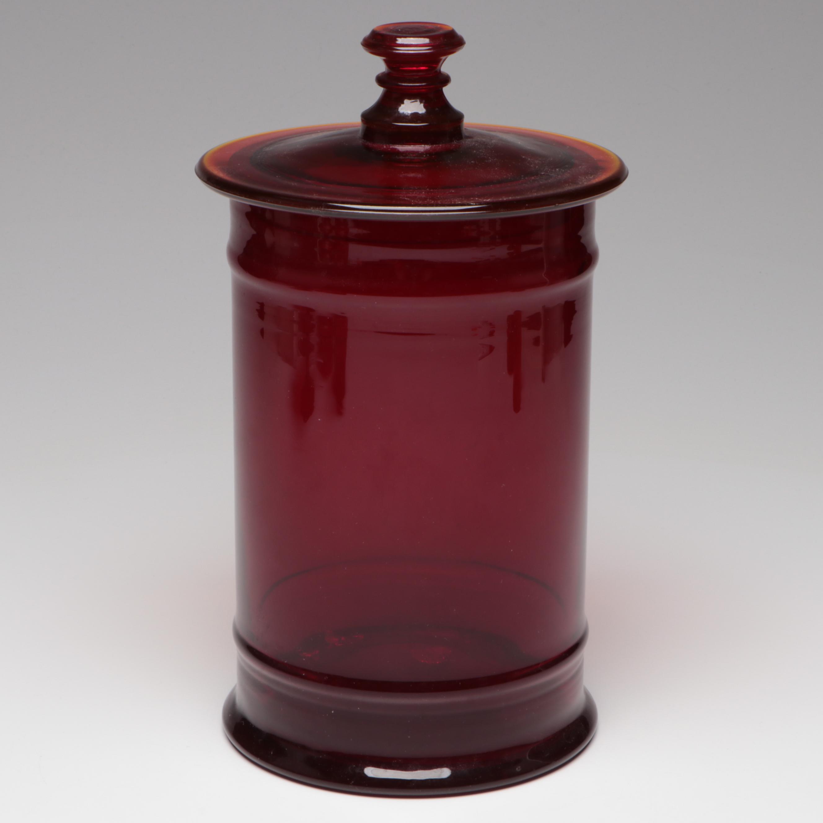 Pilgrim Pitchers with Other Red Glass Table Accessories