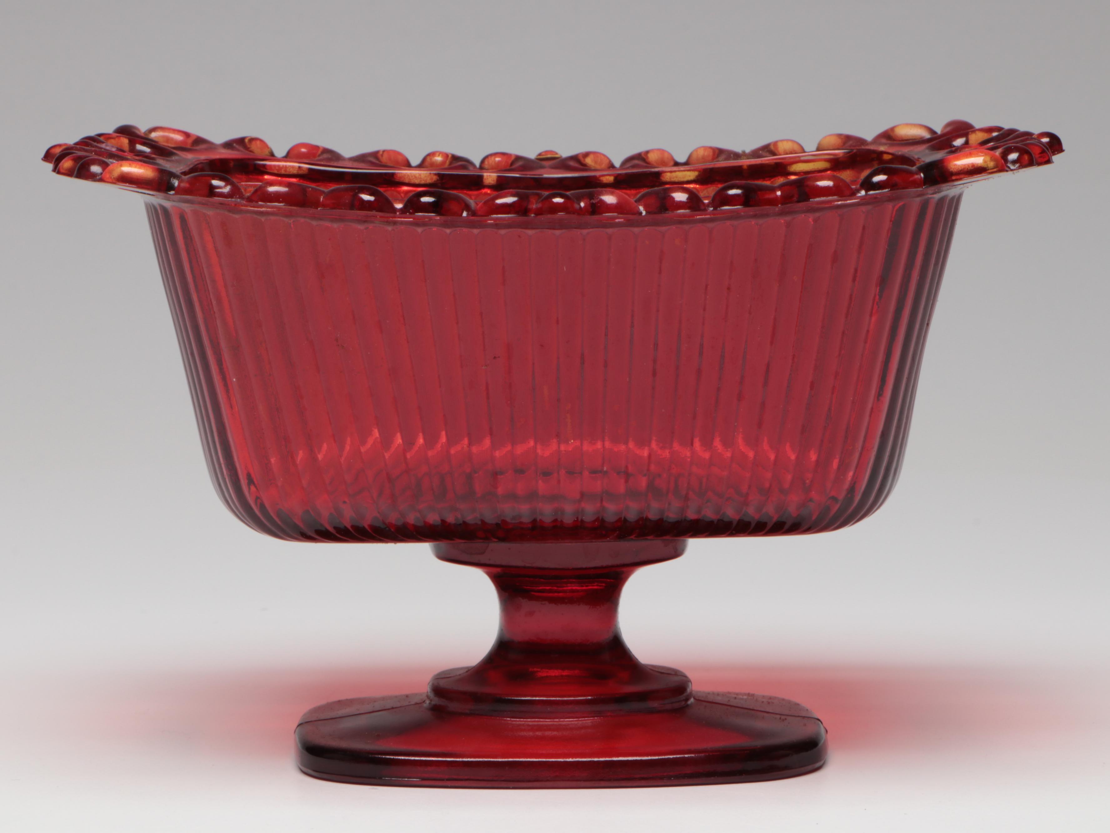 Pilgrim Pitchers with Other Red Glass Table Accessories