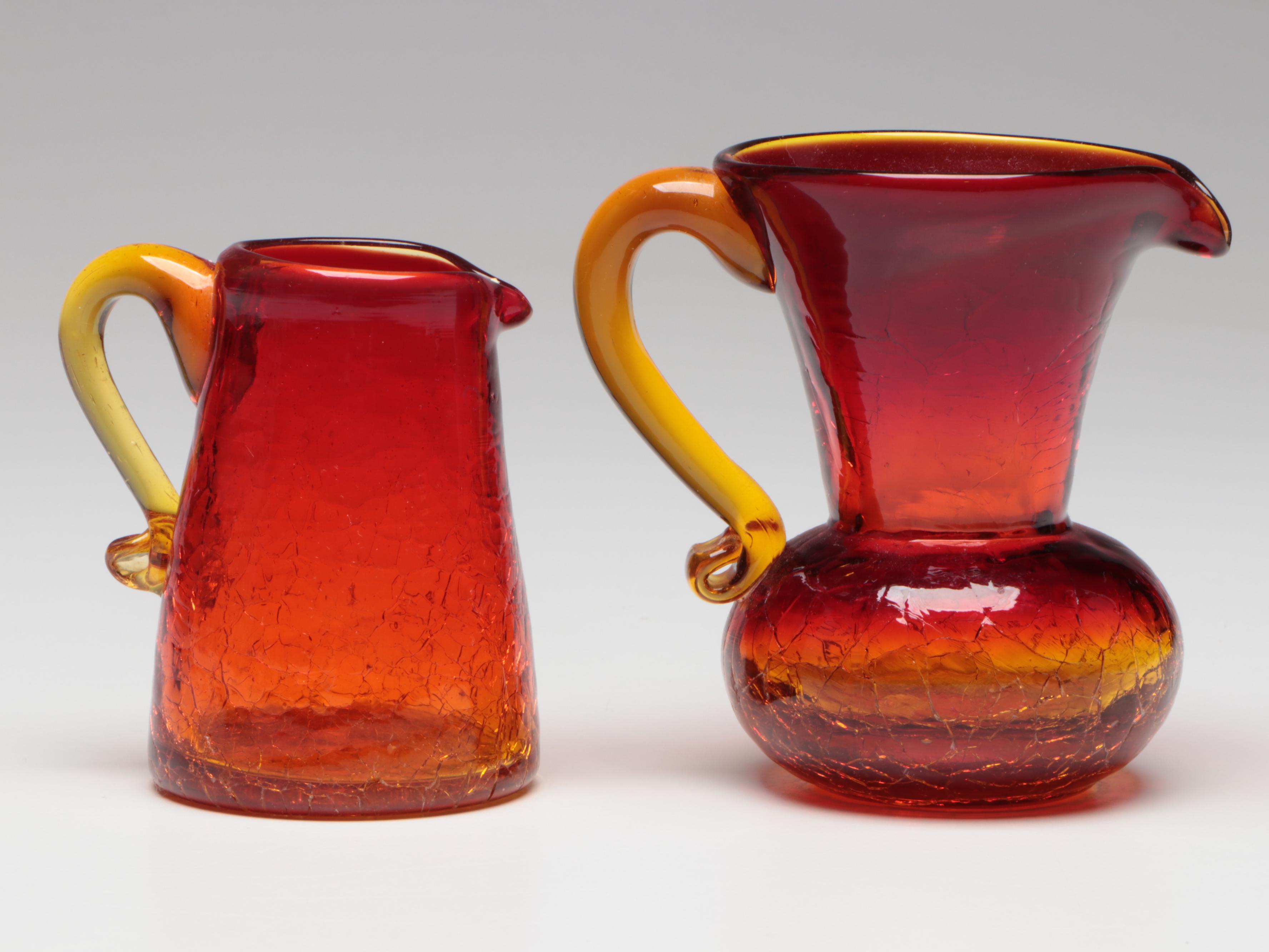 Pilgrim Pitchers with Other Red Glass Table Accessories